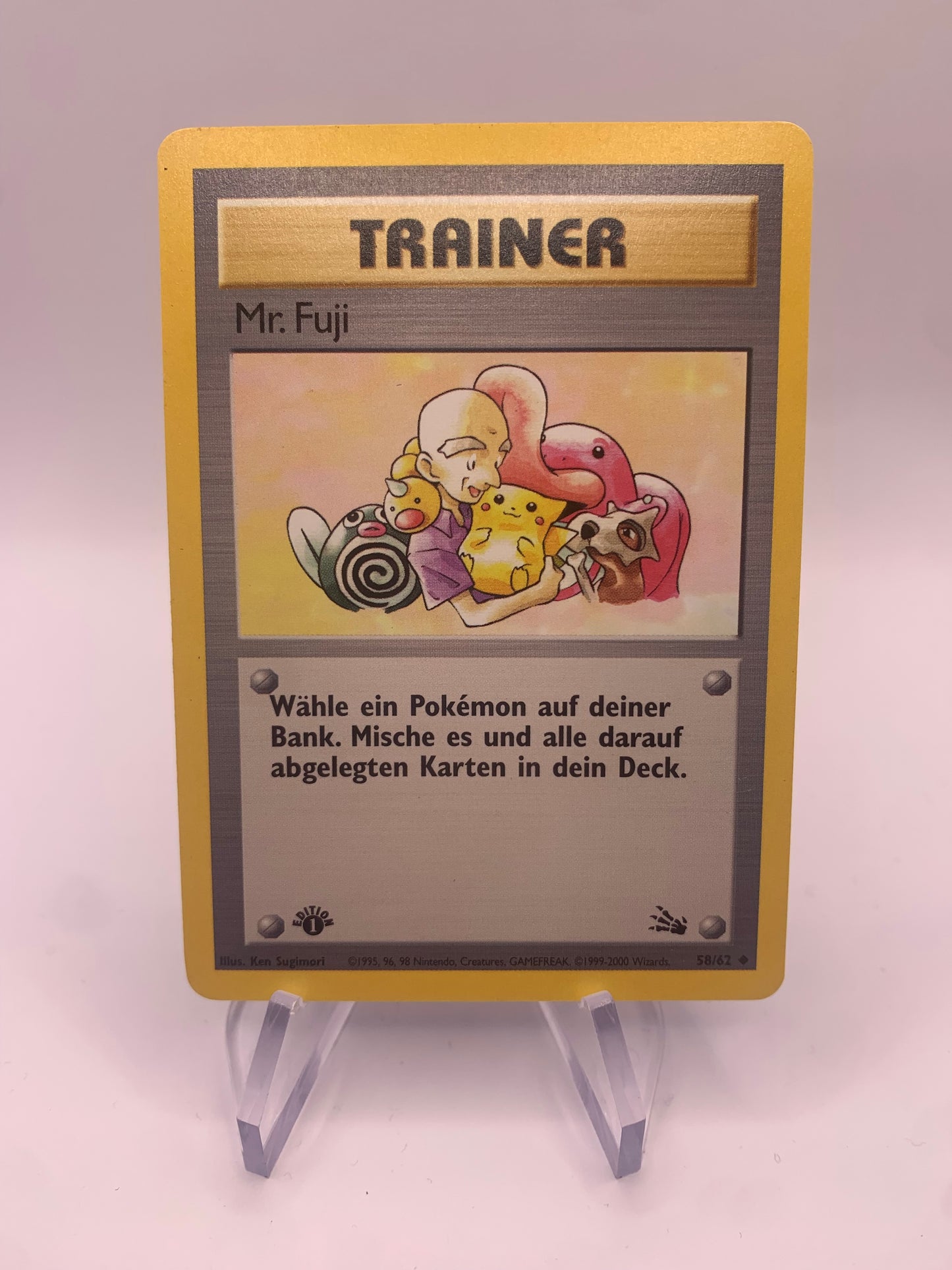 Pokemon card Mr.Fuji Fossil 58/62 German