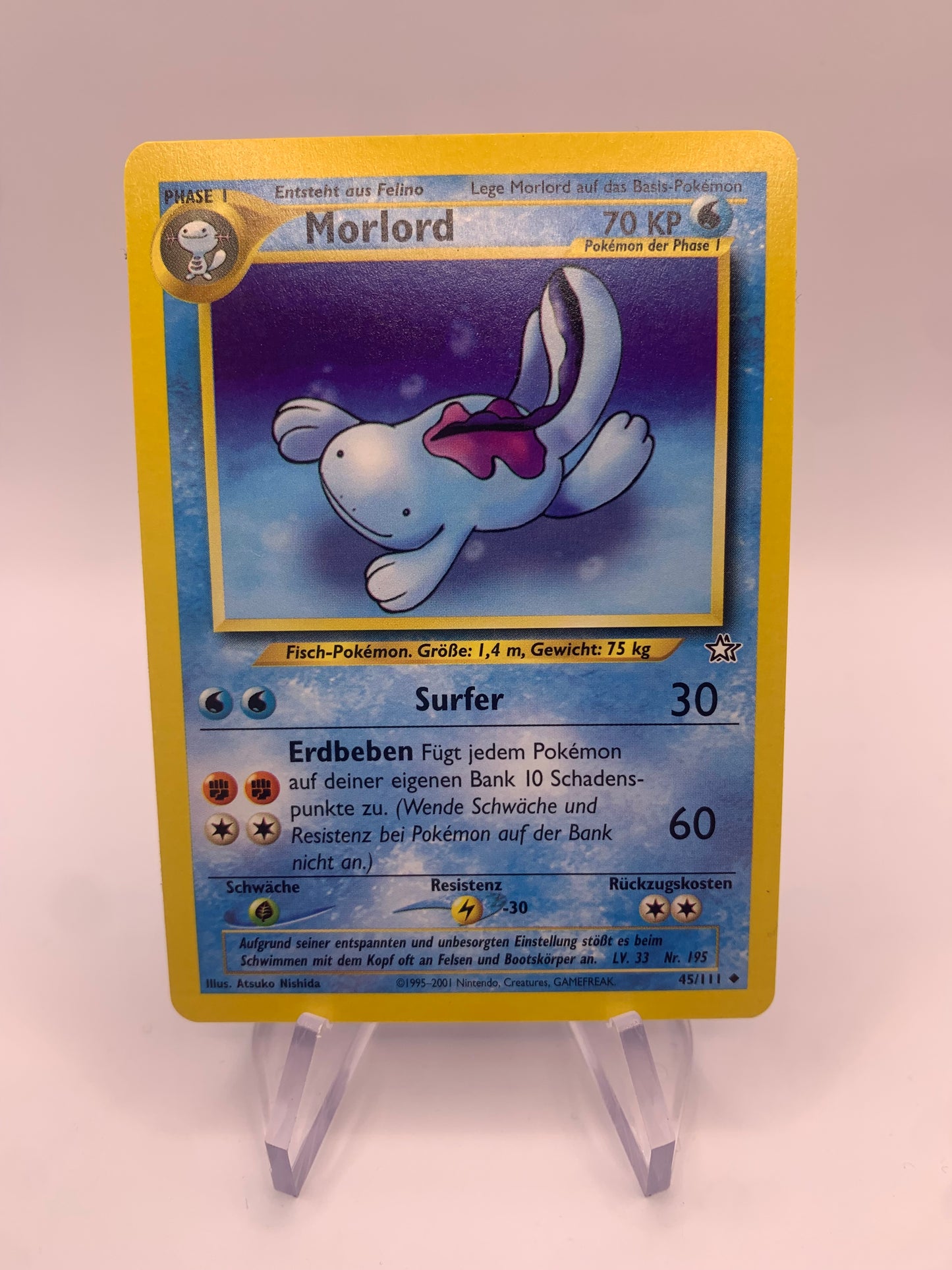 Pokemon Karte Morlord 45/111 Neo Genesis Deutsch