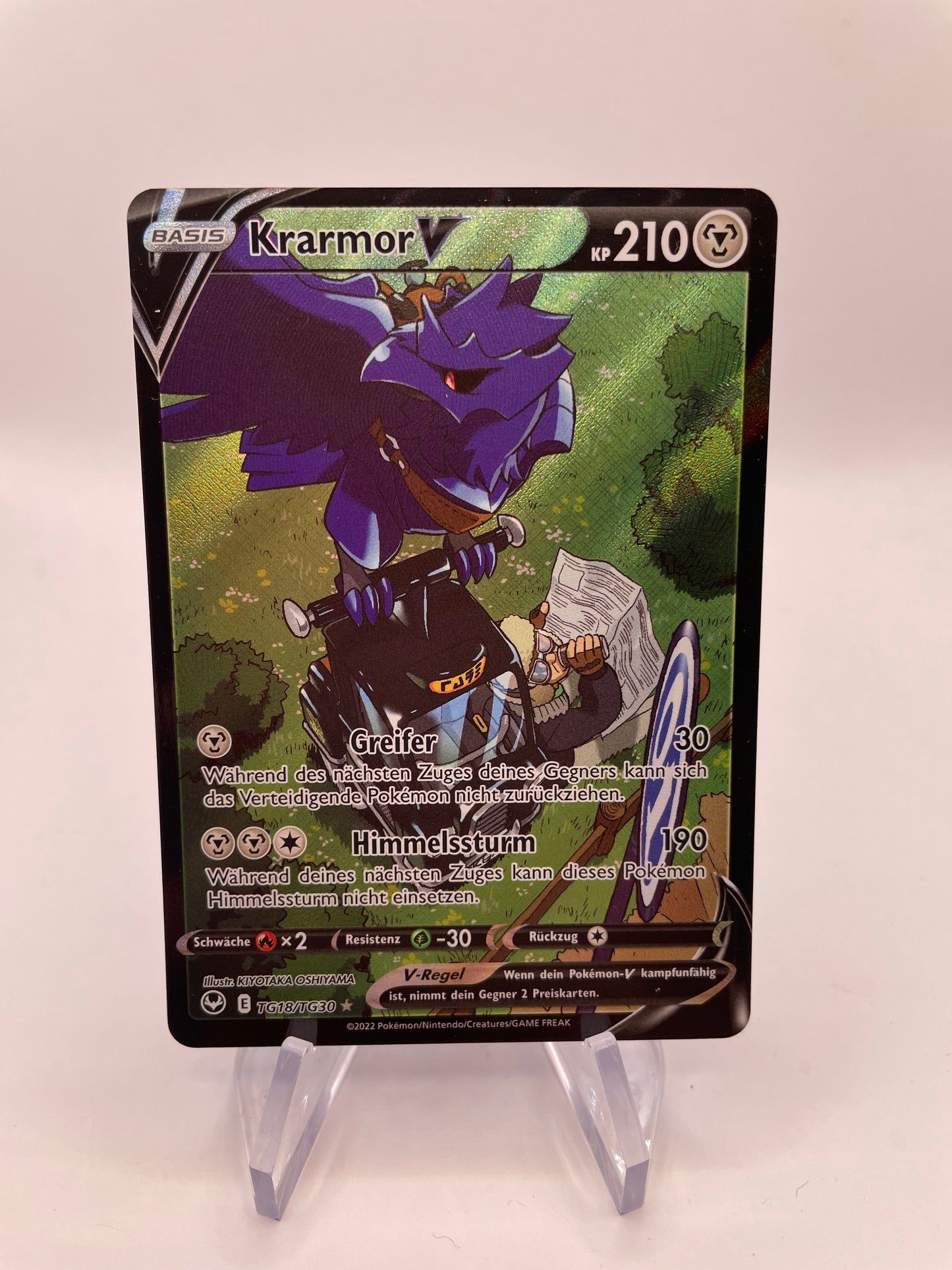 Pokemon Karte V Fullart Krarmor TG18/TG30 Deutsch