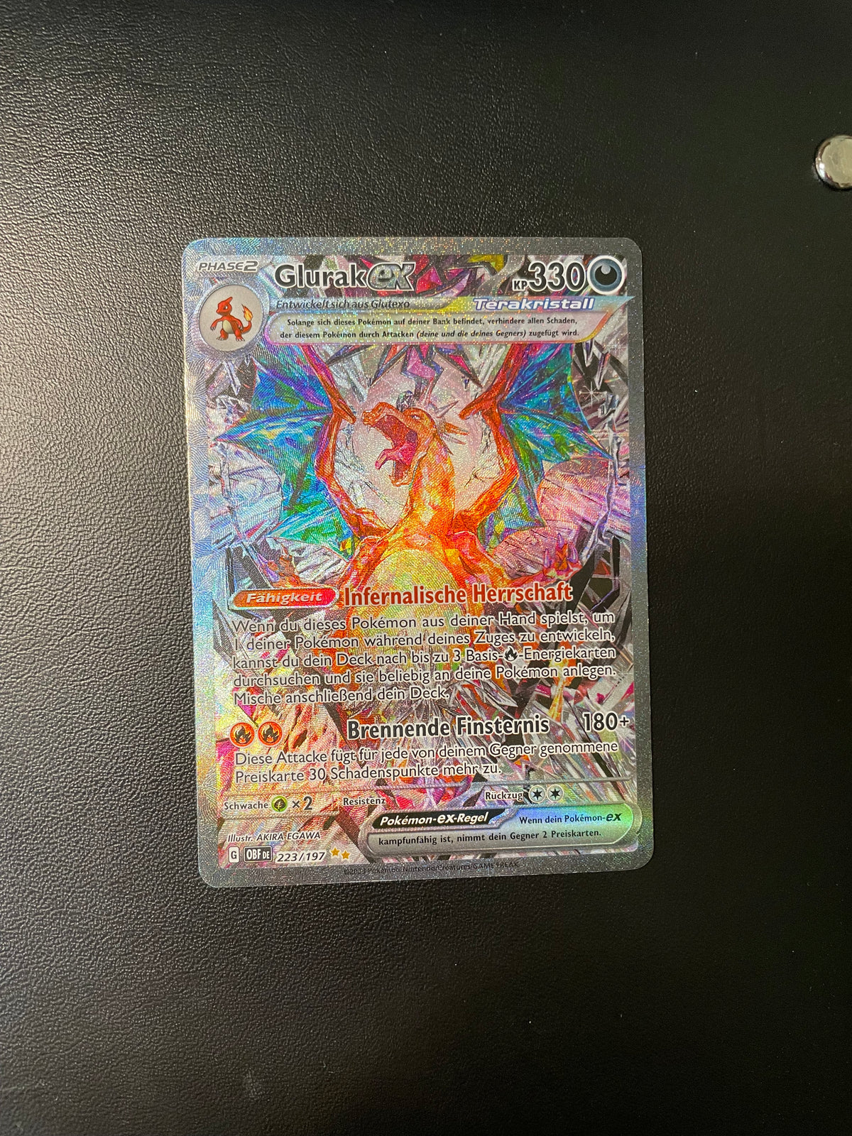 Pokemon Karte Ex Glurak 223/197 Deutsch