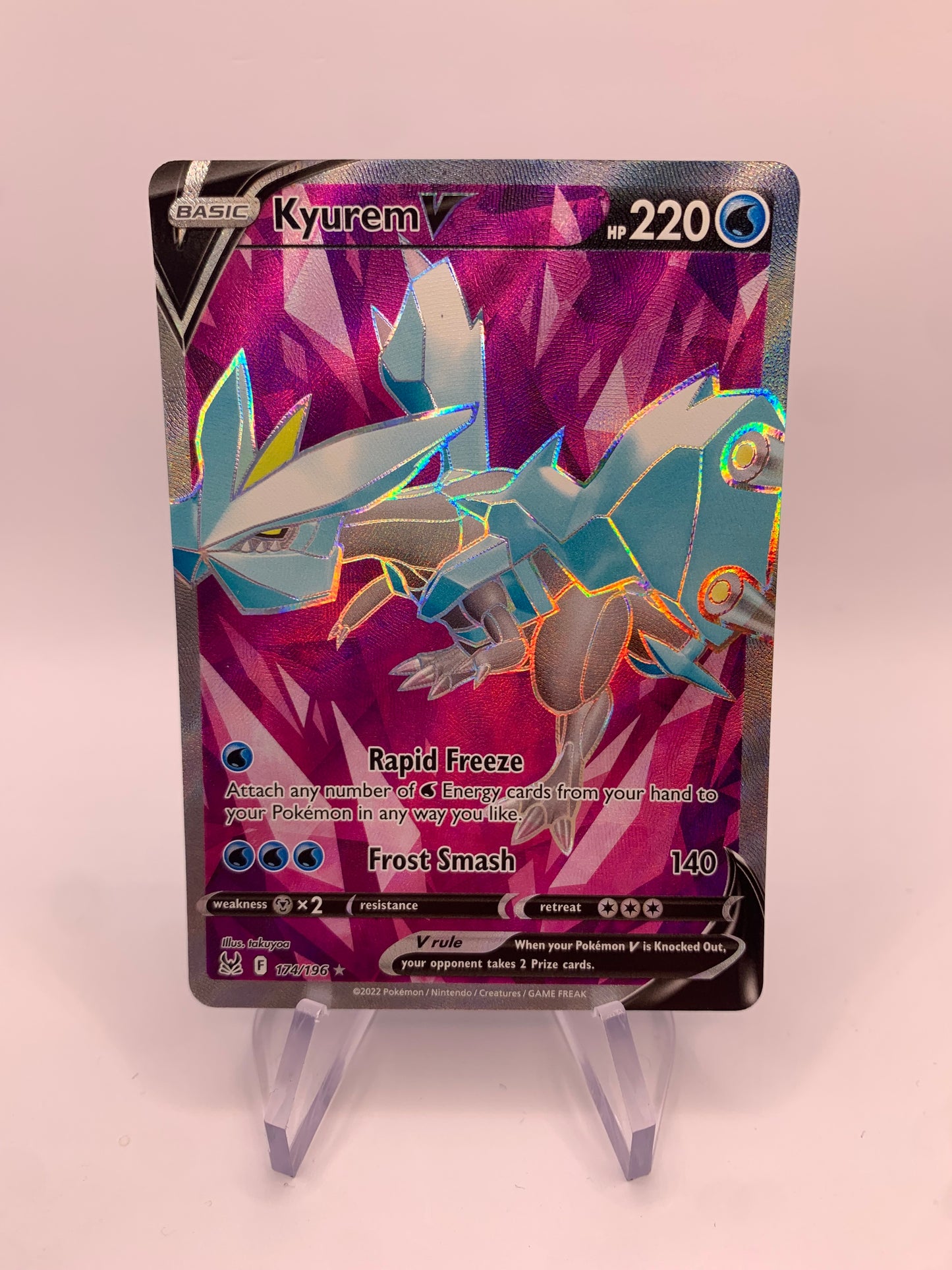 Pokemon Card V Fullart Kyurem 174/196 English