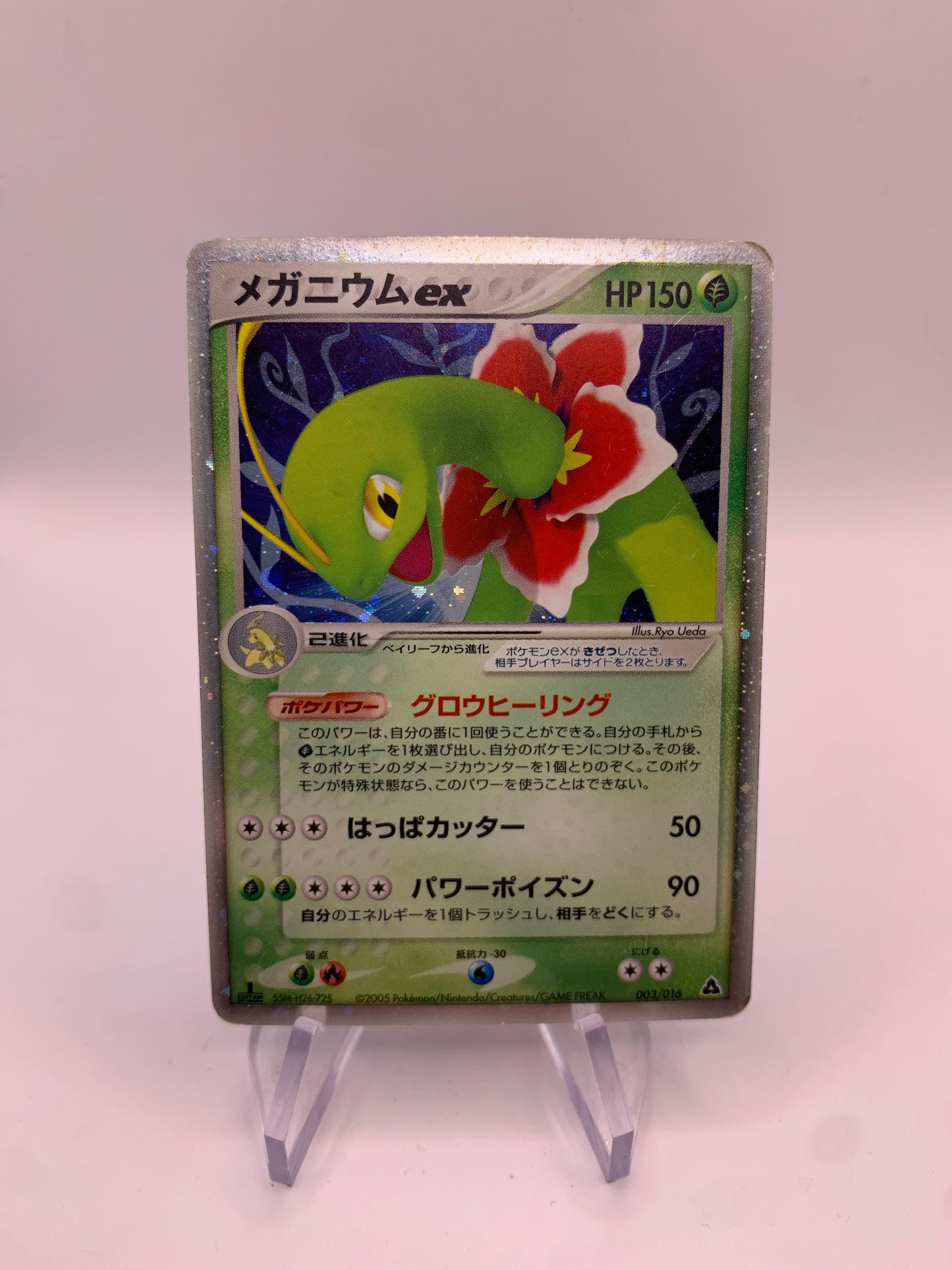 Pokemon Karte EX Holo 1.Edition Meganium 3/16 Japanisch