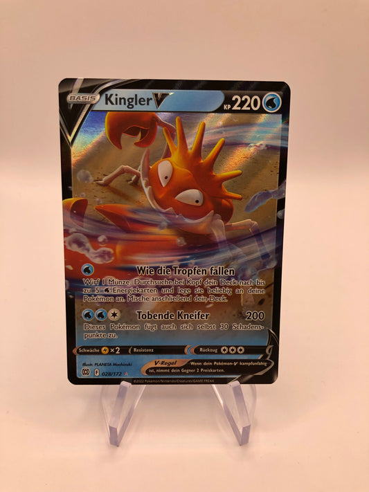Pokemon Karte V Kingler 28/172 Deutsch