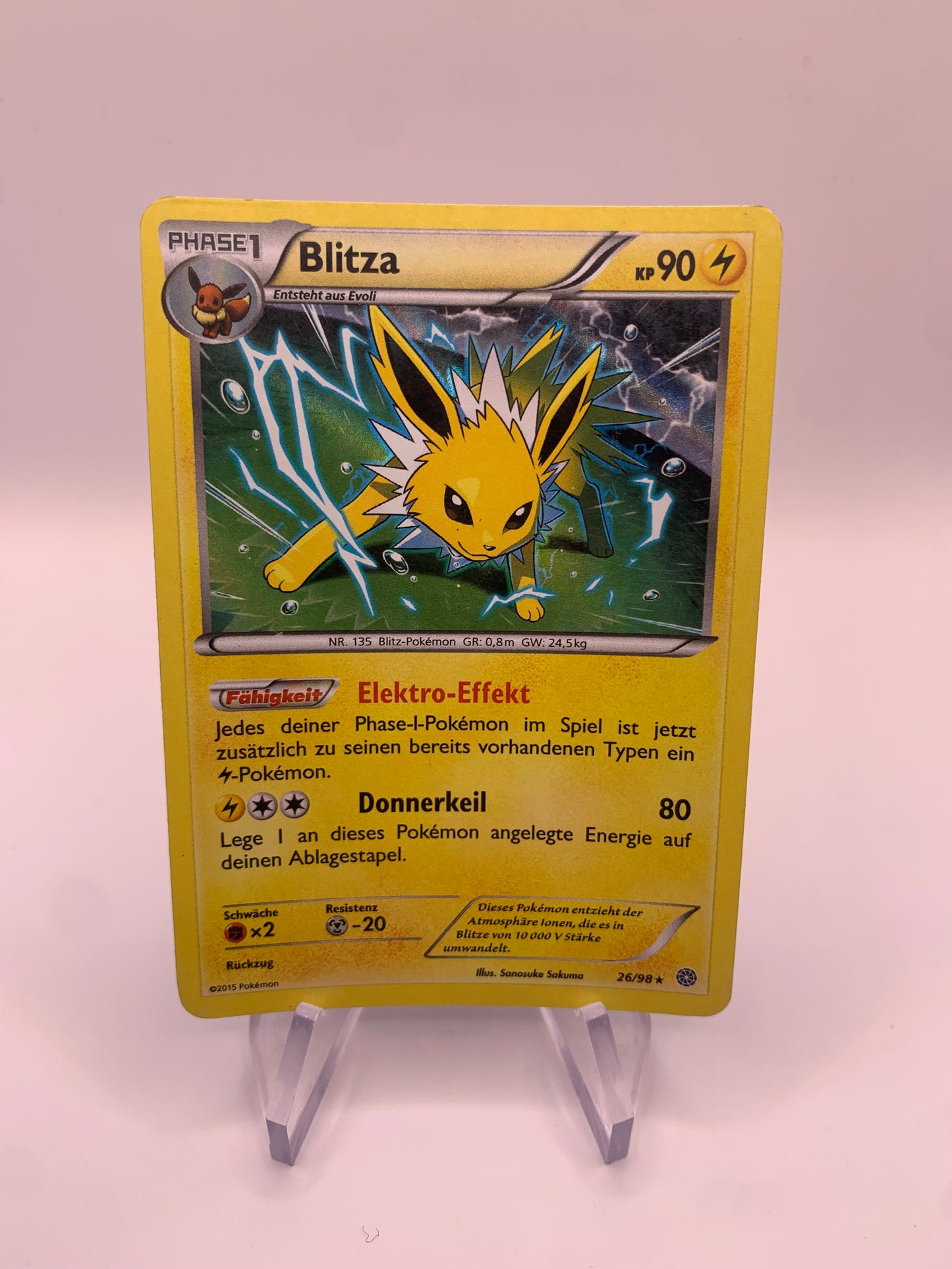 Pokemon Karte Holo Blitza 26/98 Deutsch