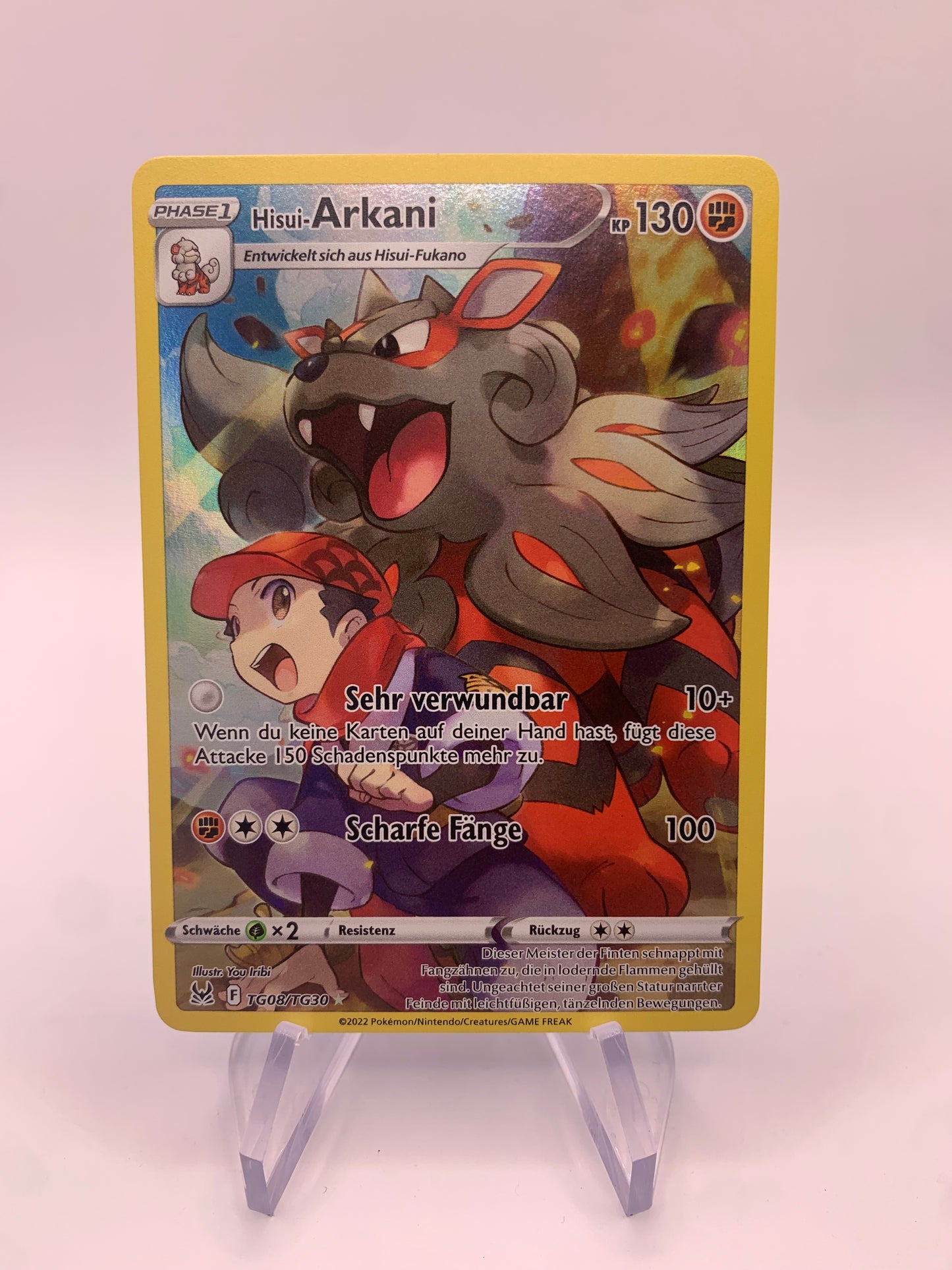 Pokemon Card Art-Rare Hisui Arkani Tg08/Tg30 German