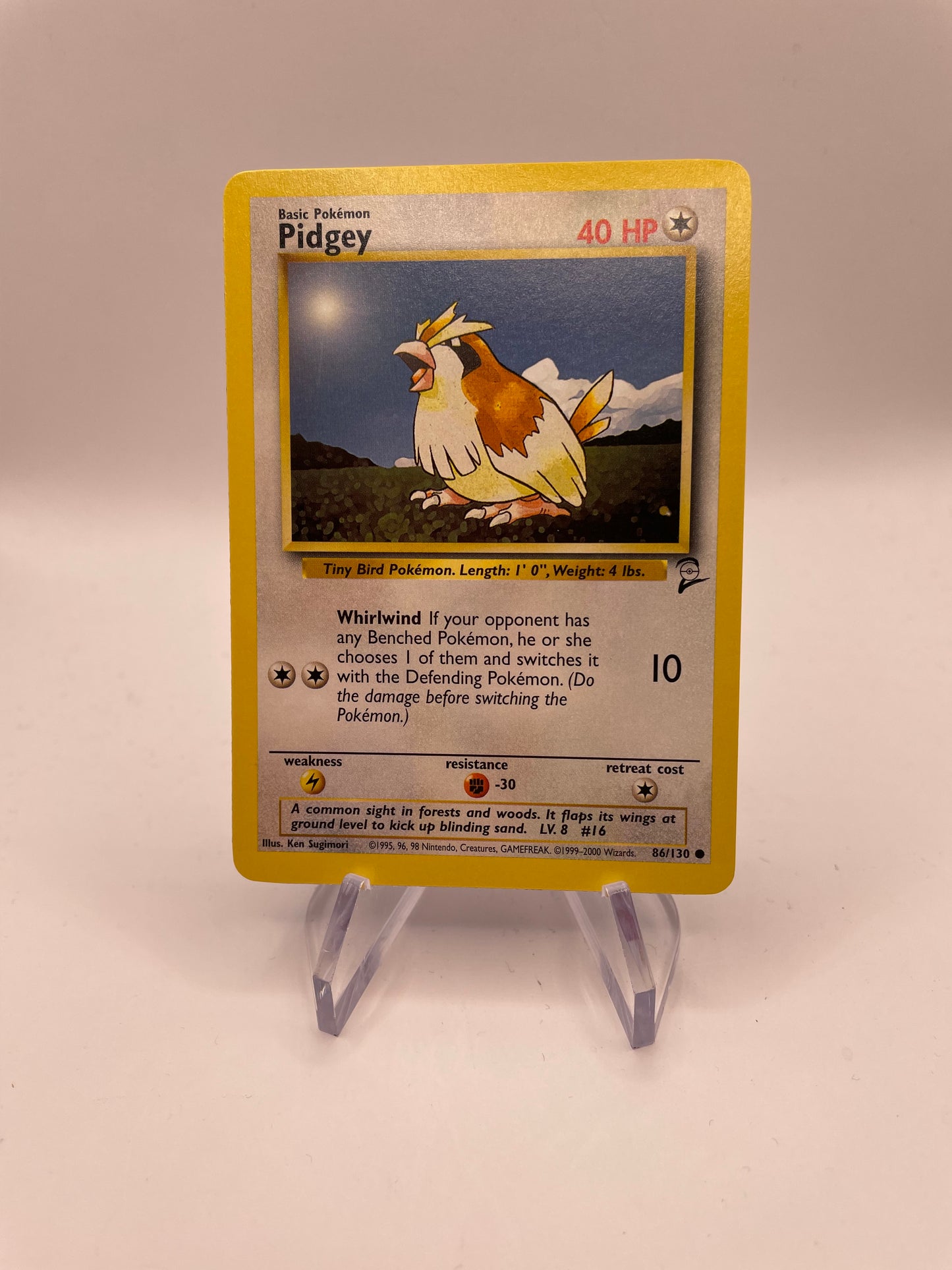 Pokemon Karte Base Set 2 Pidgey 86/130 Englisch