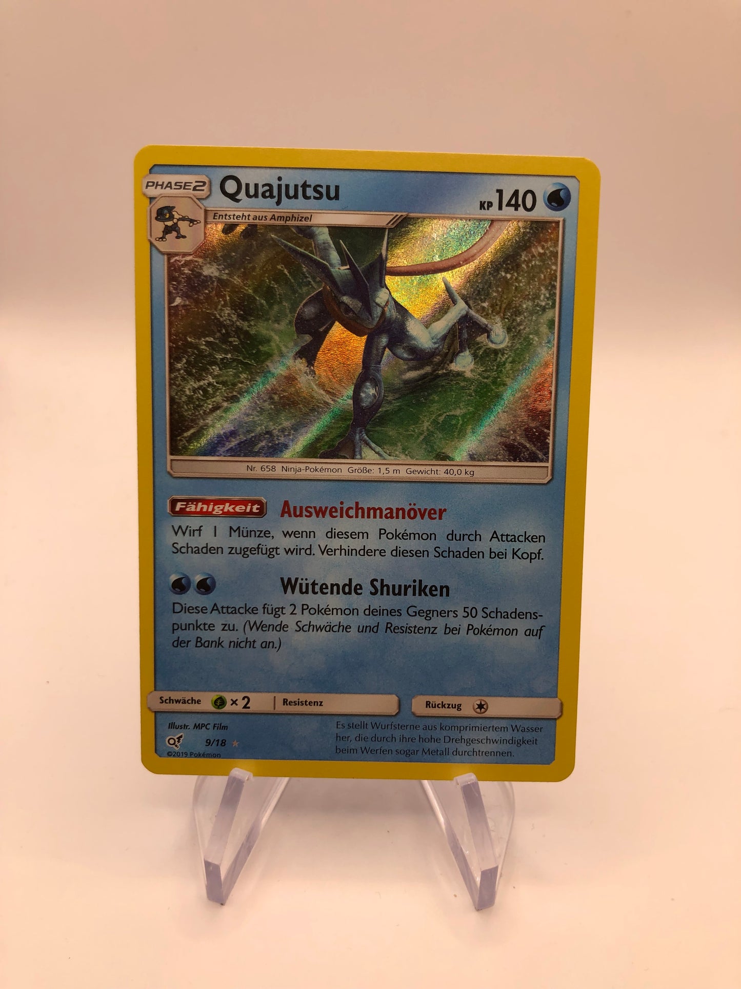 Pokemon Karte Holo Quajutsu 9/18 Deutsch