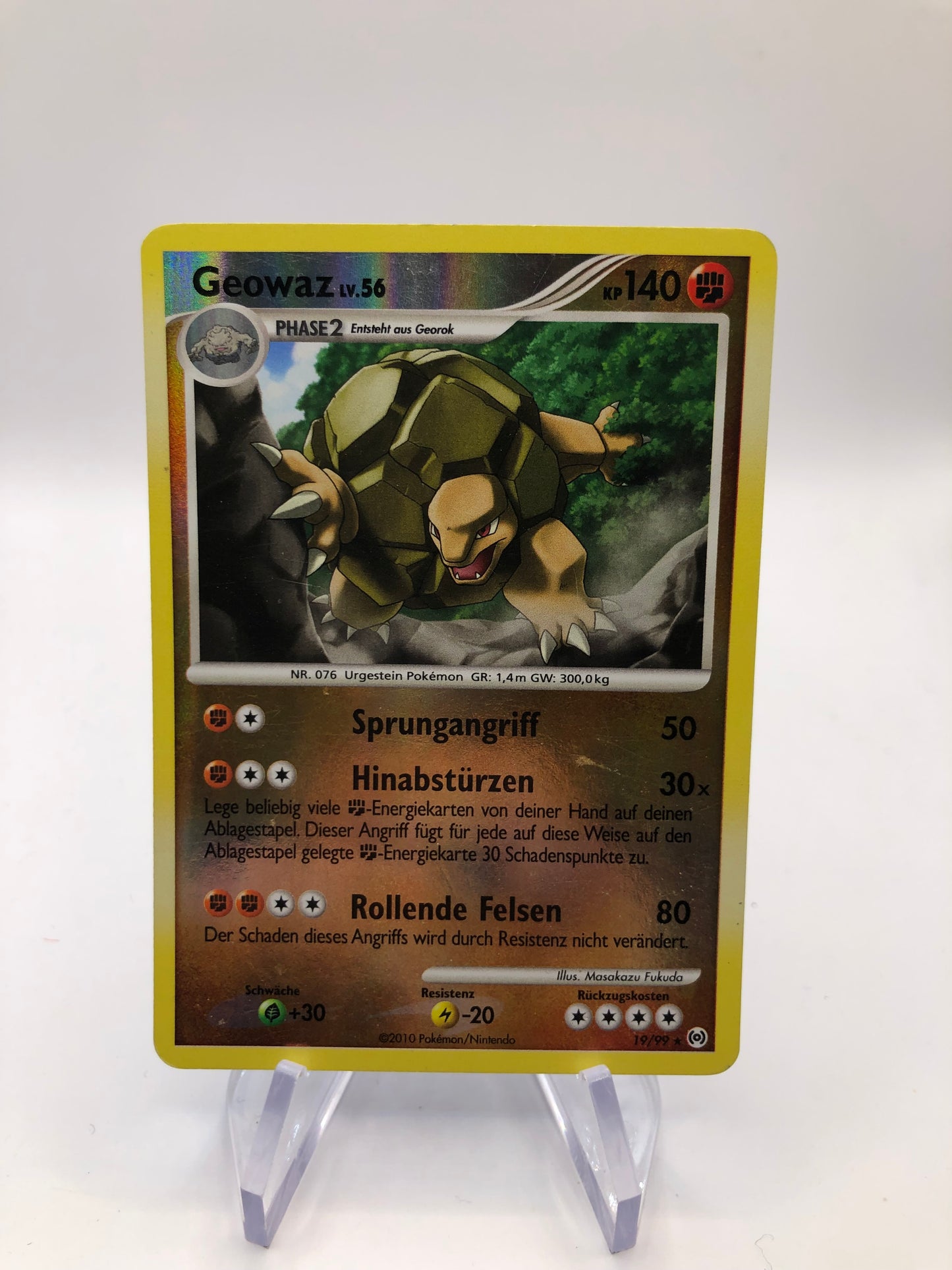 Pokemon Karte Revers Geowaz 19/99 Deutsch