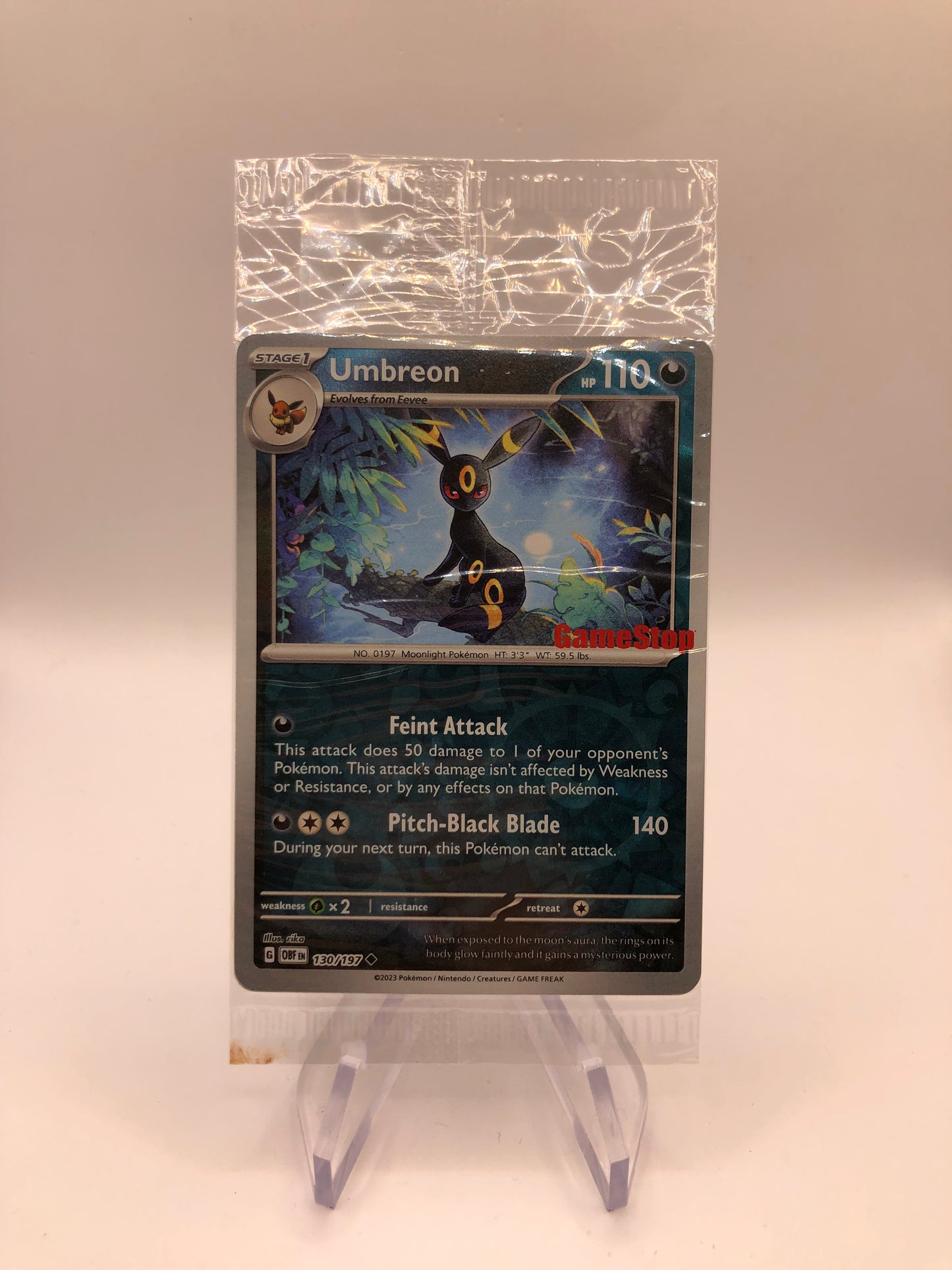 Pokemon Karte OVP Gamestop Art Rare Nachtara 130/197 Englisch