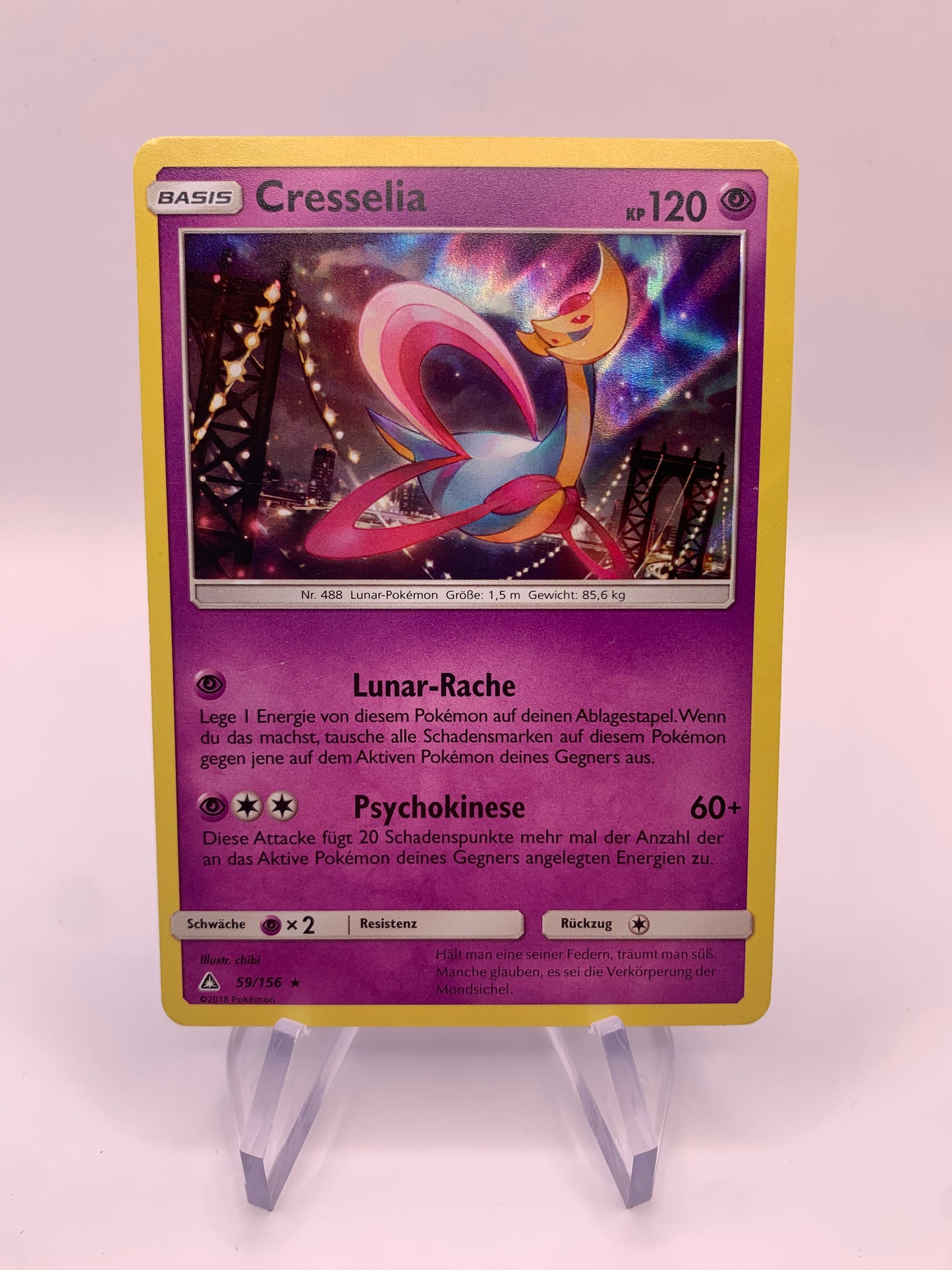 Pokemon Karte Holo Cresselia 59/156 Deutsch