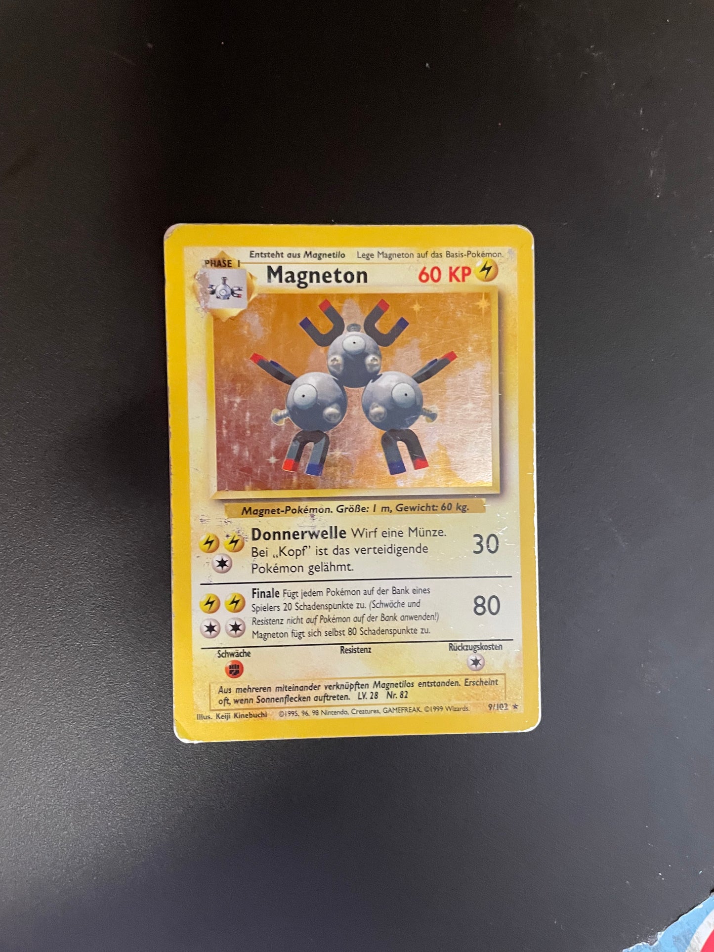 Pokemon Karte Holo Magneton 9/102 Deutsch