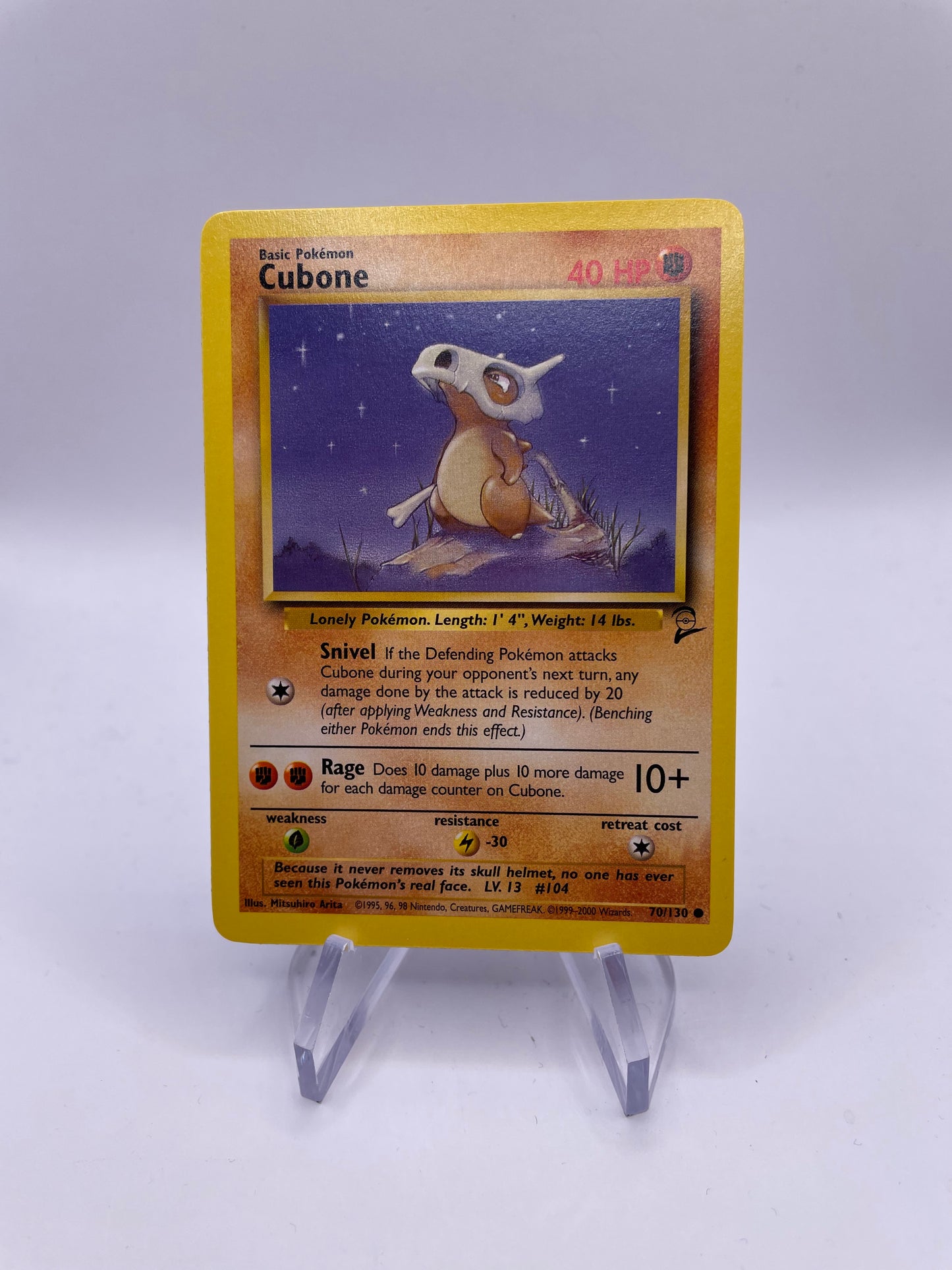 Pokemon Karte Base Set 2 Cubone 70/130 Englisch