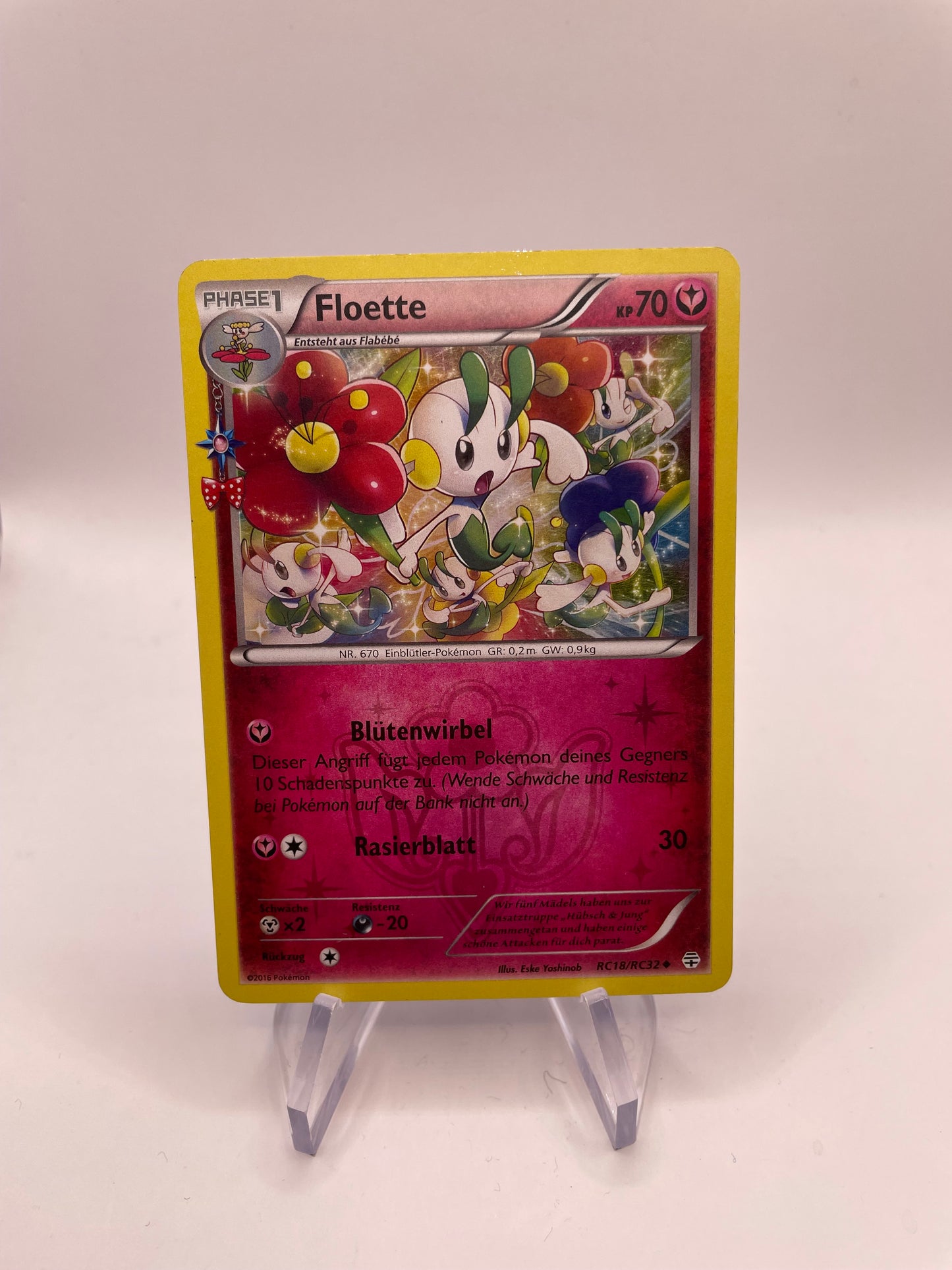 Pokemon Karte Holo Floette RC18/RC32 Deutsch