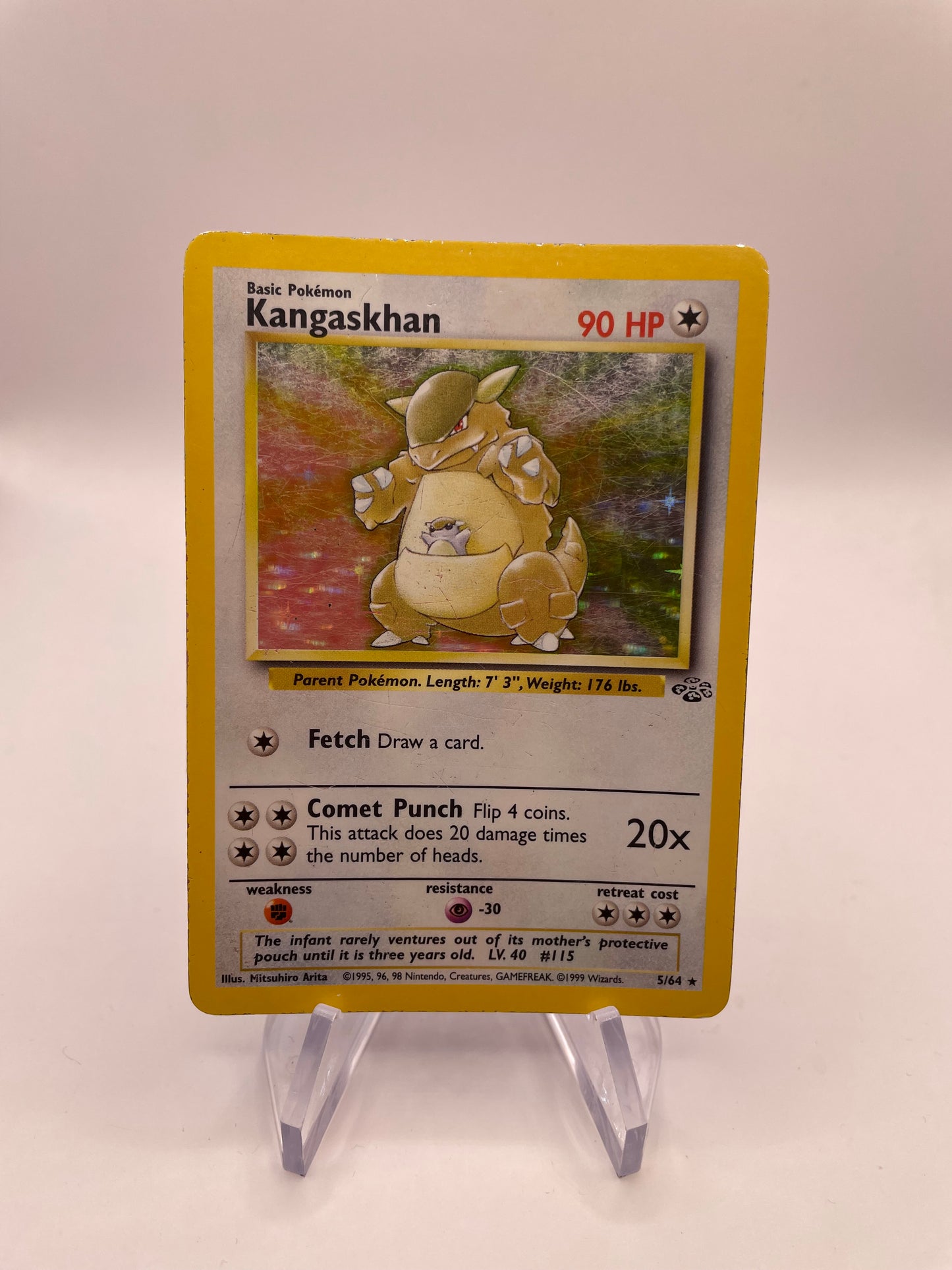 Pokemon Karte Holo Dschungel Kangama 5/64 Englisch