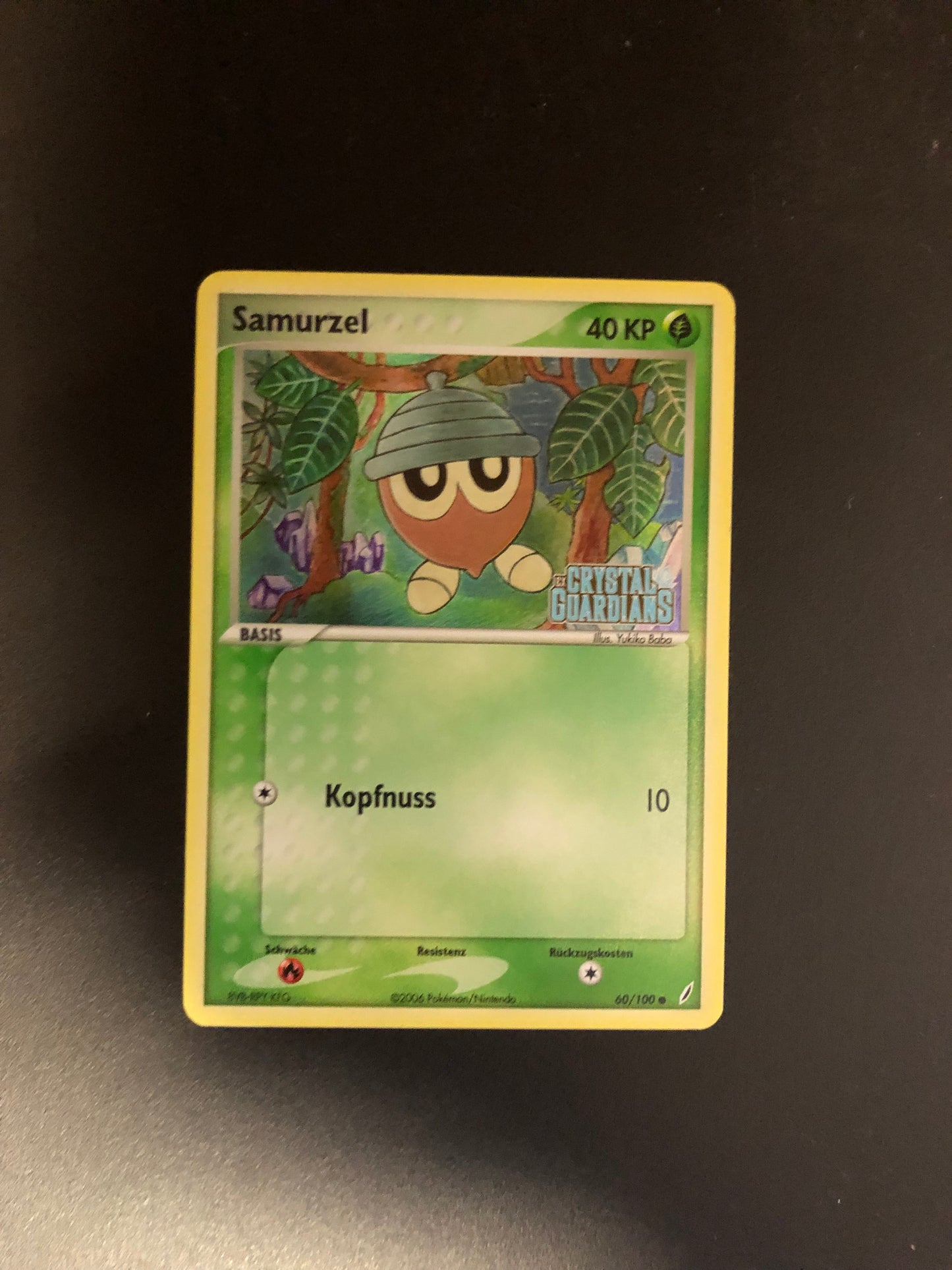 Pokemon Karte Revers Stamp Samurzel 60/100 Deutsch