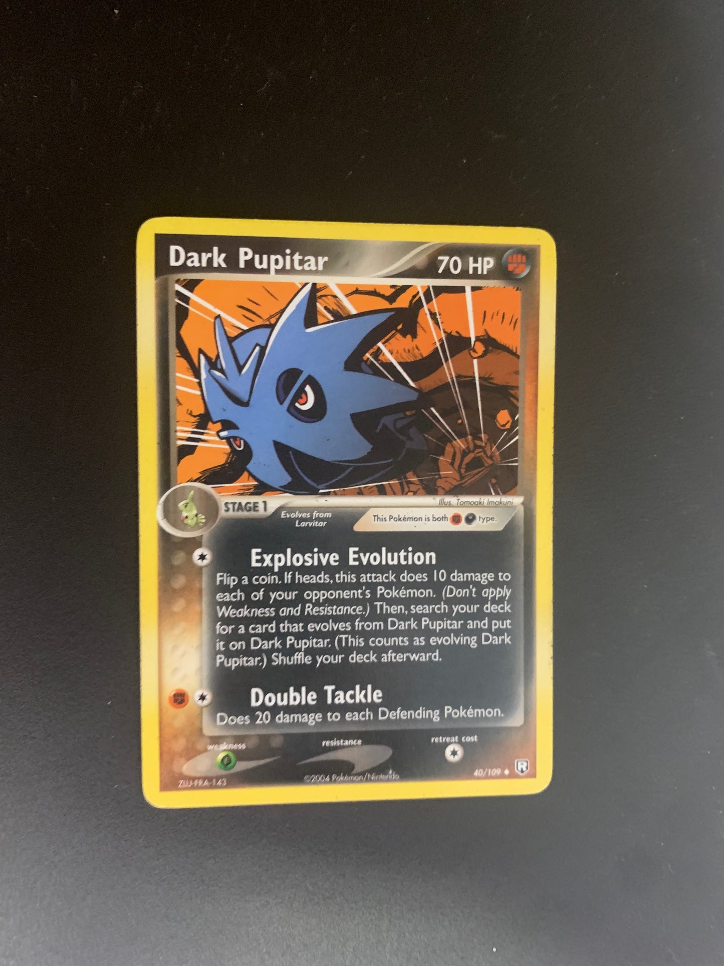 Pokemon Karte Dunkles Pupitar 40/109 Deutsch