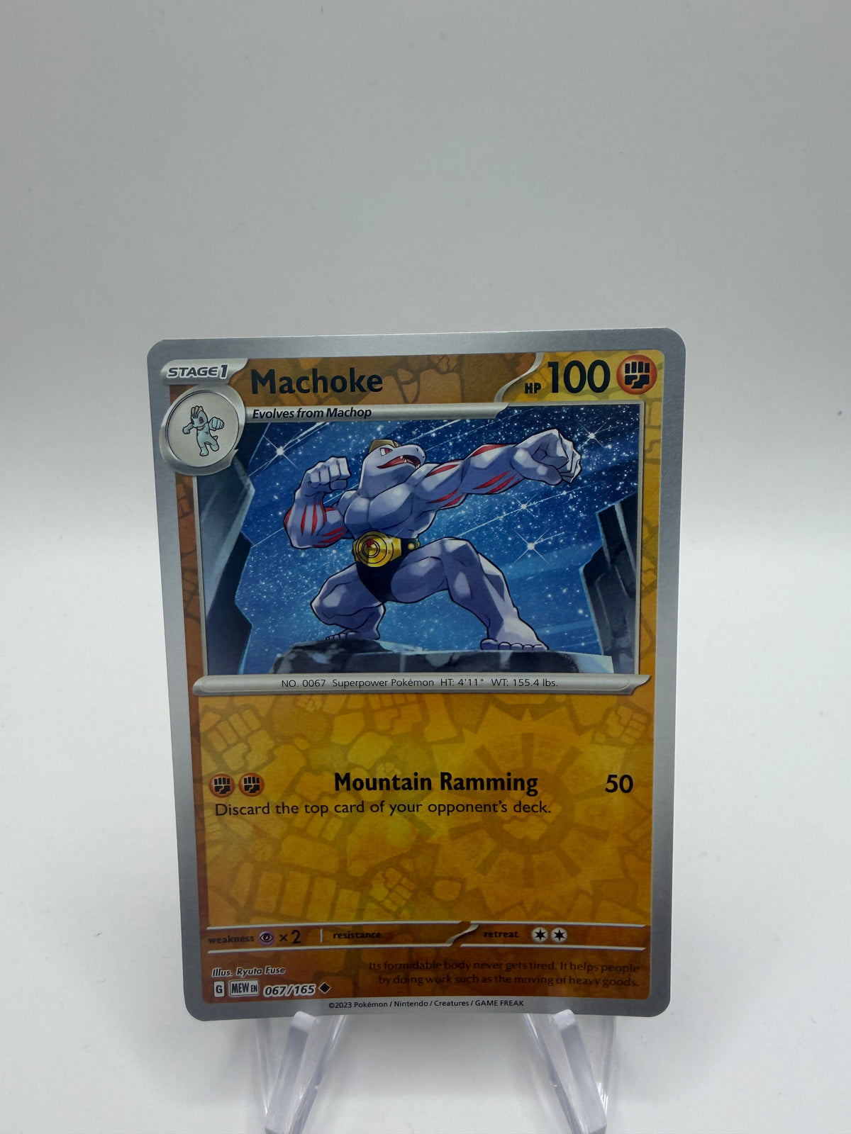Pokemon Karte Reverse 151 Maschock 67/165 Englisch