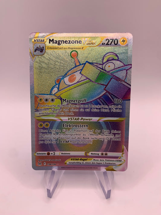 Pokemon Card Rainbow Vstar Magnezone 198/196 German