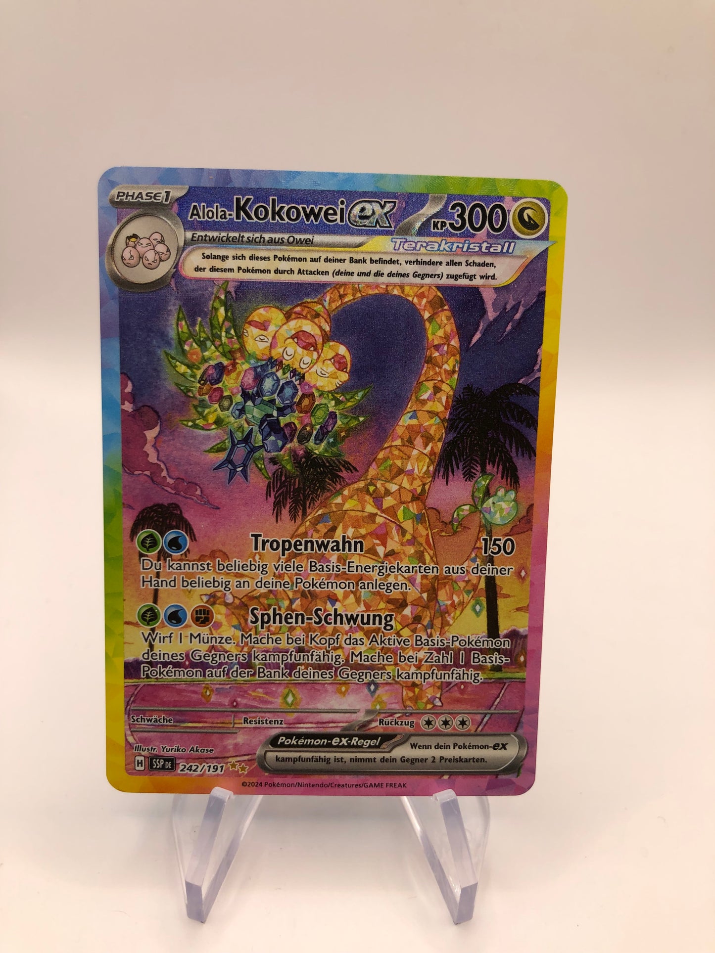 Pokemon Karte Ex Alola Kokowei 242/191 Deutsch