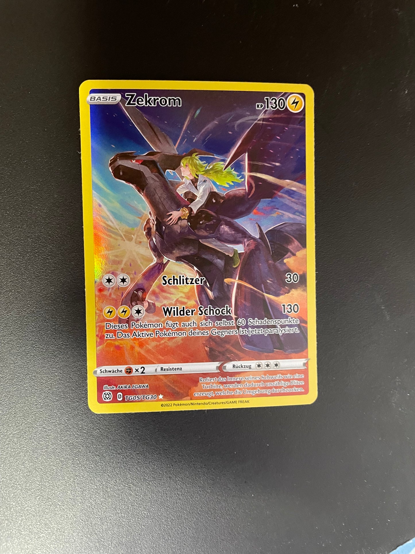 Pokemon Karte Art Rare Zekrom TG05/TG30 Deutsch