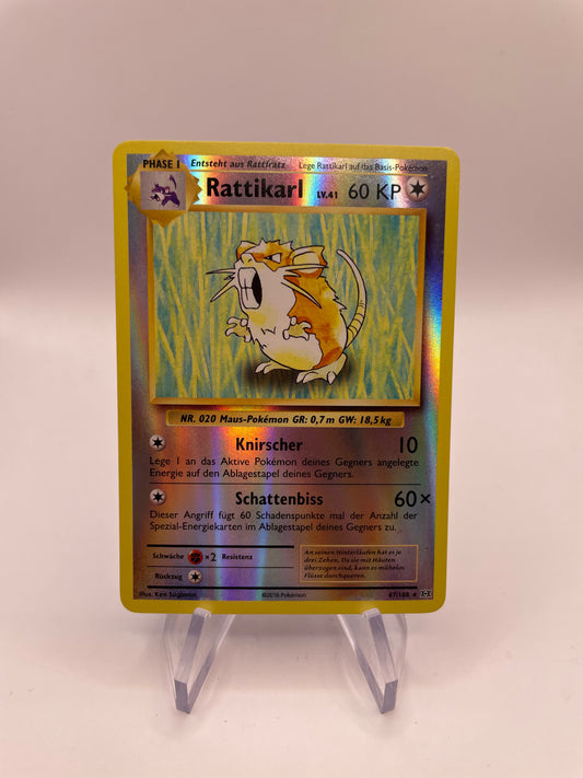 Pokemon Karte Revers Rattikarl 67/108 Deutsch