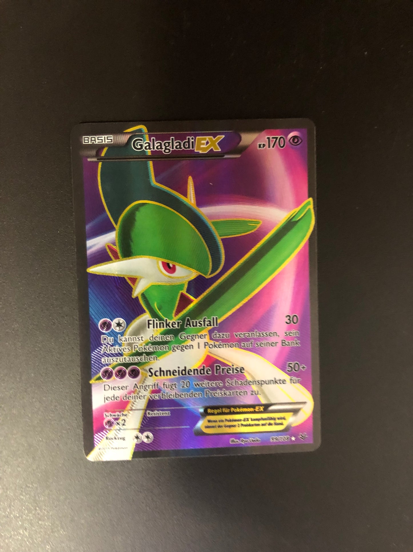 Pokemon Karte EX Fullart Galagladi 99/108 Deutsch