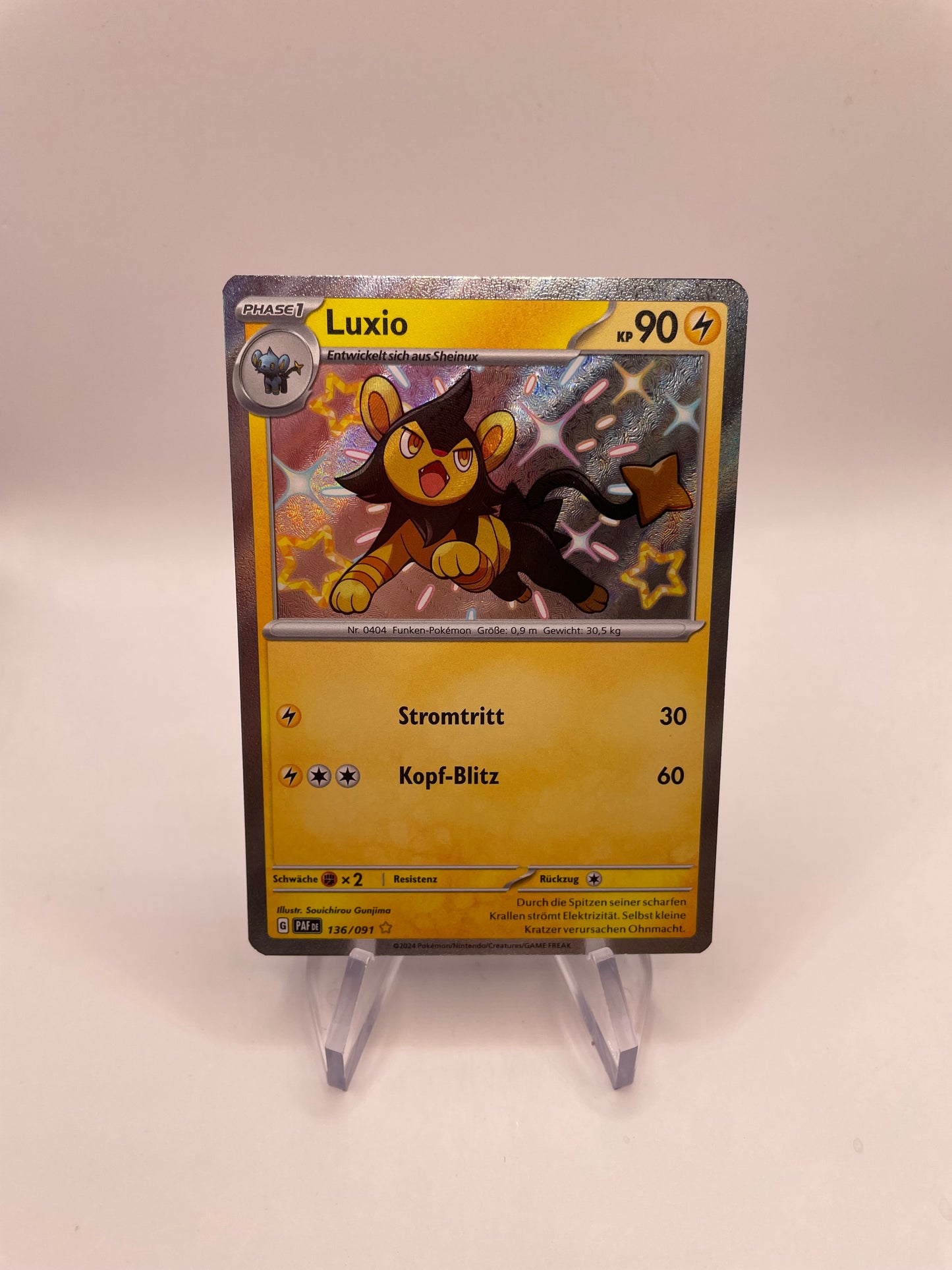 Pokemon Karte Shiny Luxio 136/91 Deutsch
