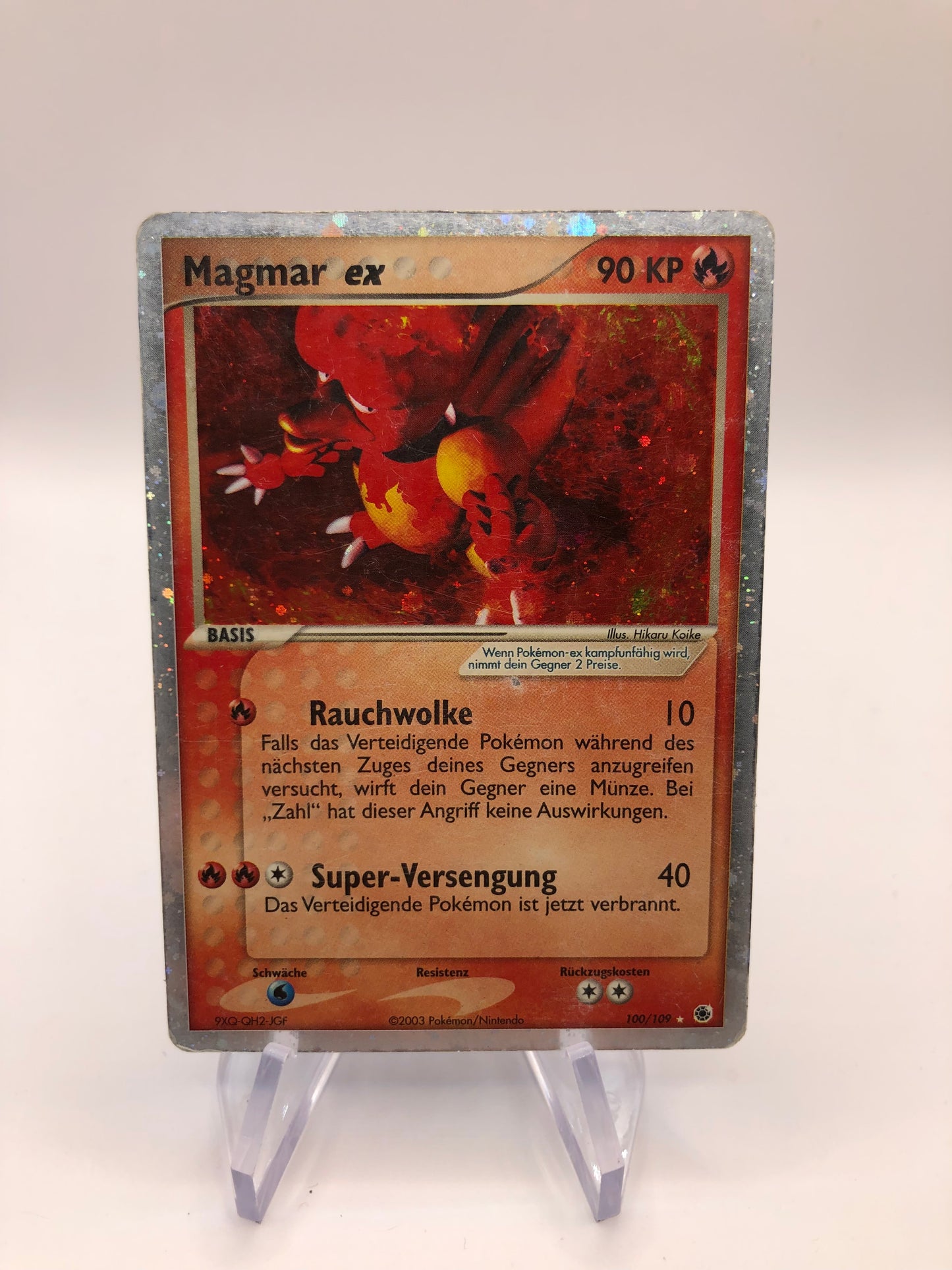 Pokemon Karte EX Magmar 100/108 Deutsch