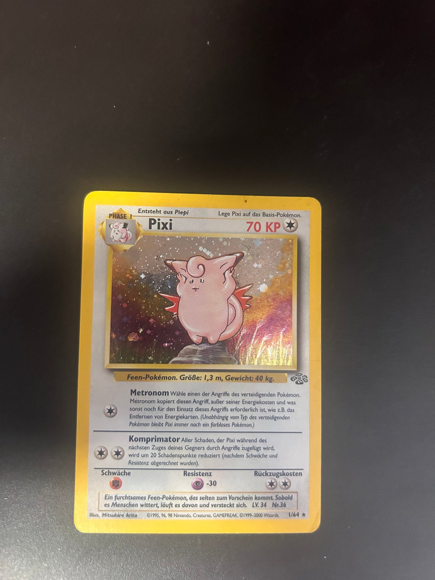 Pokemon Karte Holo Pixi 1/64 Deutsch