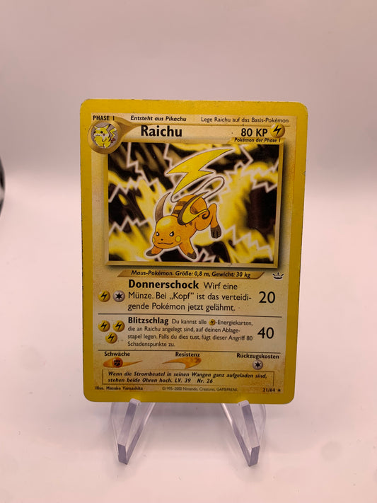 Pokemon Karte Raichu 21/64 Deutsch