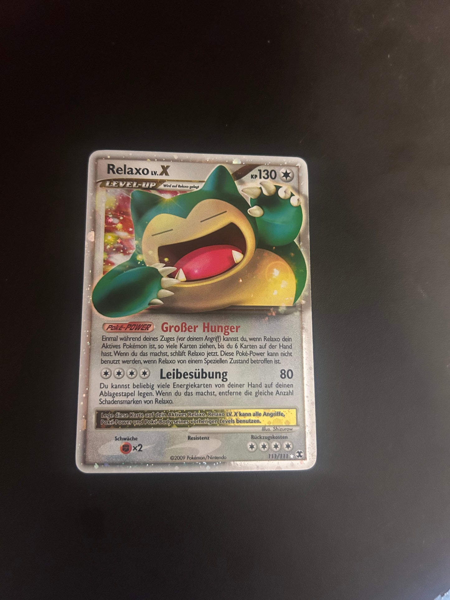 Pokemon Karte Lv.X Relaxo 111/111 Deutsch