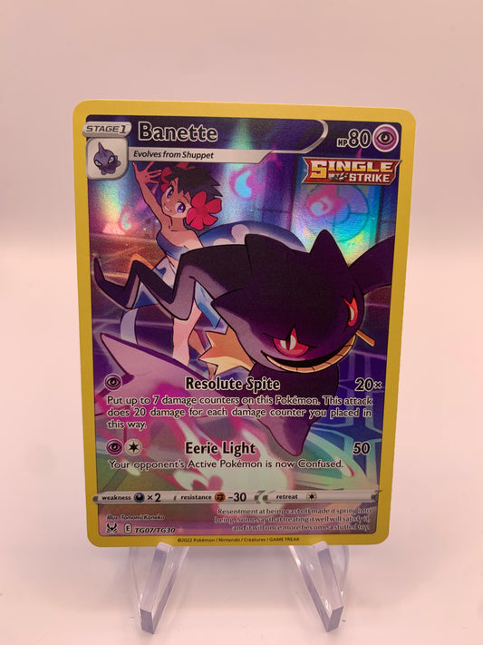 Pokemon Karte Art-Rare Banette TG07/TG30 Englisch