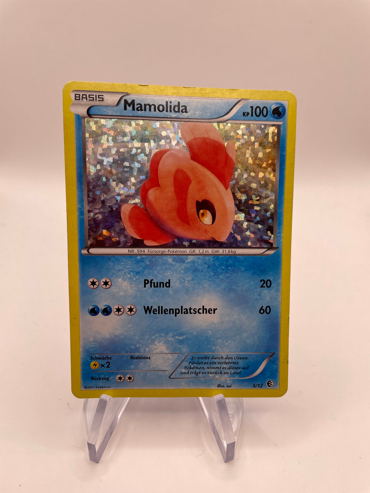 Pokemon Karte Holo Mamolida 5/12 Deutsch