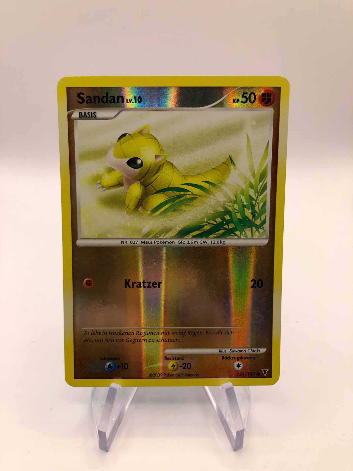 Pokemon Karte Revers Sandan 124/147 Deutsch