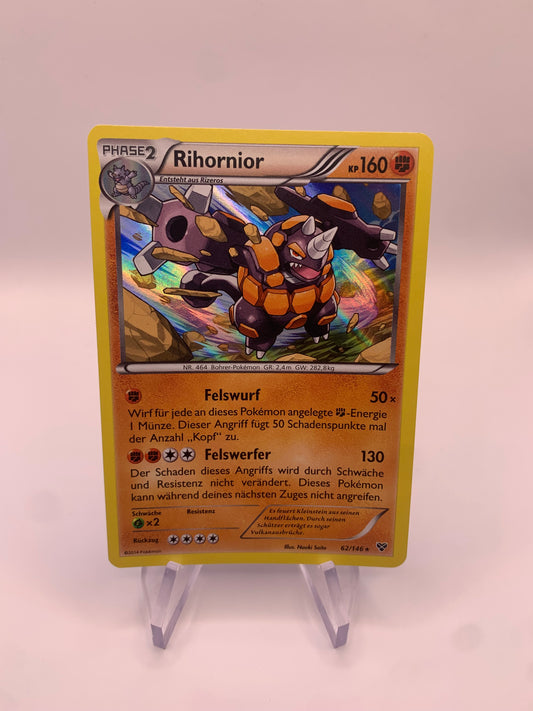 Pokemon Karte Holo Rihornior 62/146 Deutsch