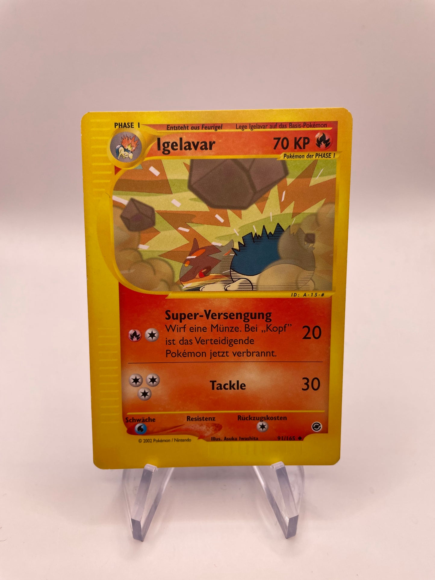 Pokemon Karte e-Series Igelavar 91/165 Deutsch