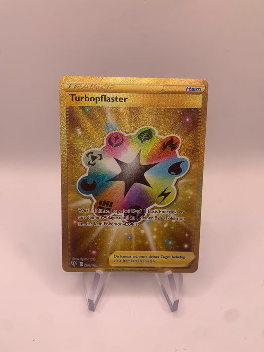 Pokemon Karte Trainer Gold Turbopflaster 200/189 Deutsch