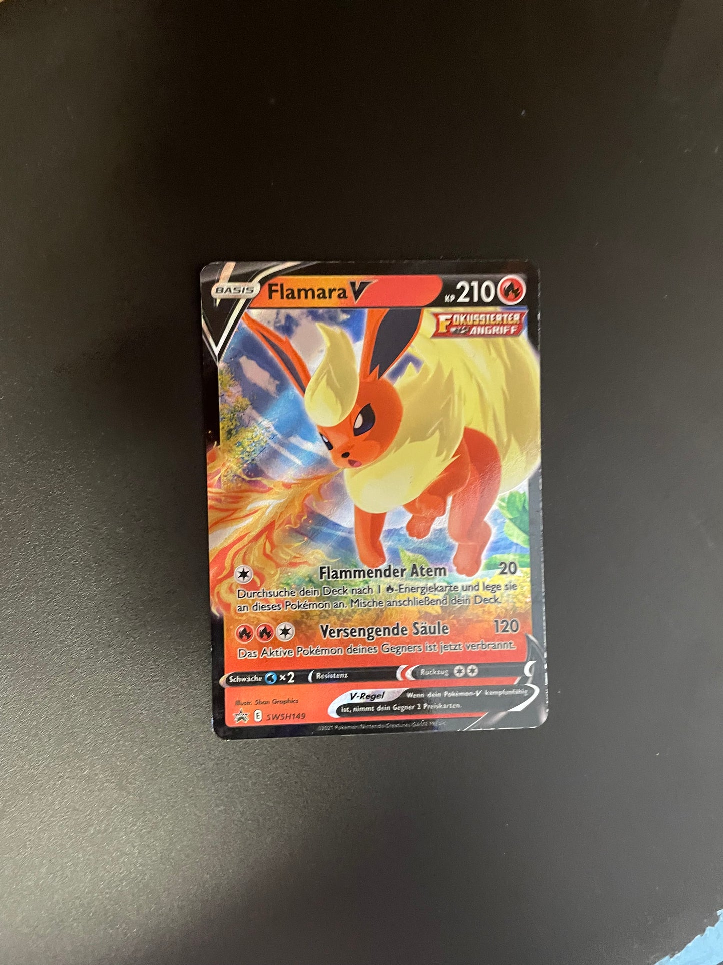 Pokémon Karte V Flamara SWSH149 Deutsch