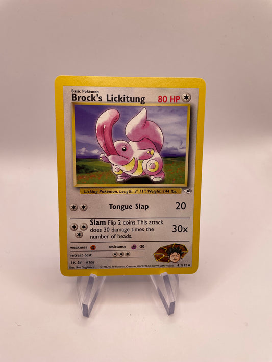 Pokemon Karte Gym Heros Brocks Schlurp 41/132 Englisch