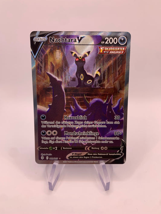 Pokemon Card V Alt-Art Nachtara 189/203 German