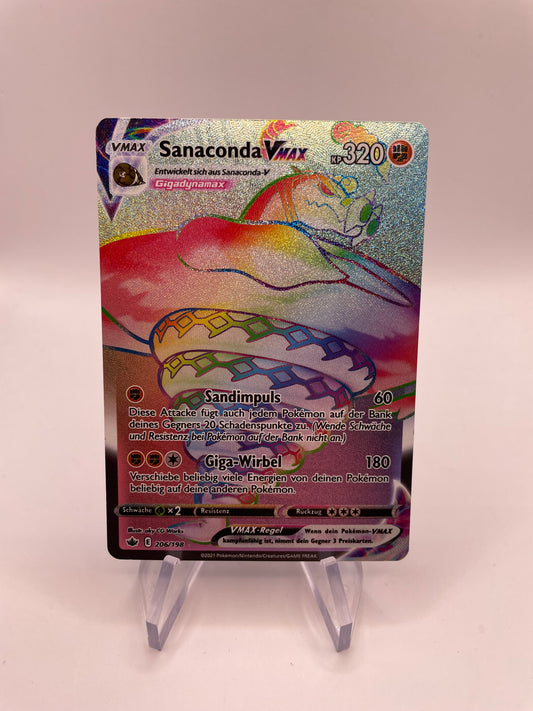 Pokémon Karte VMax Sanaconda 206/198 Deutsch