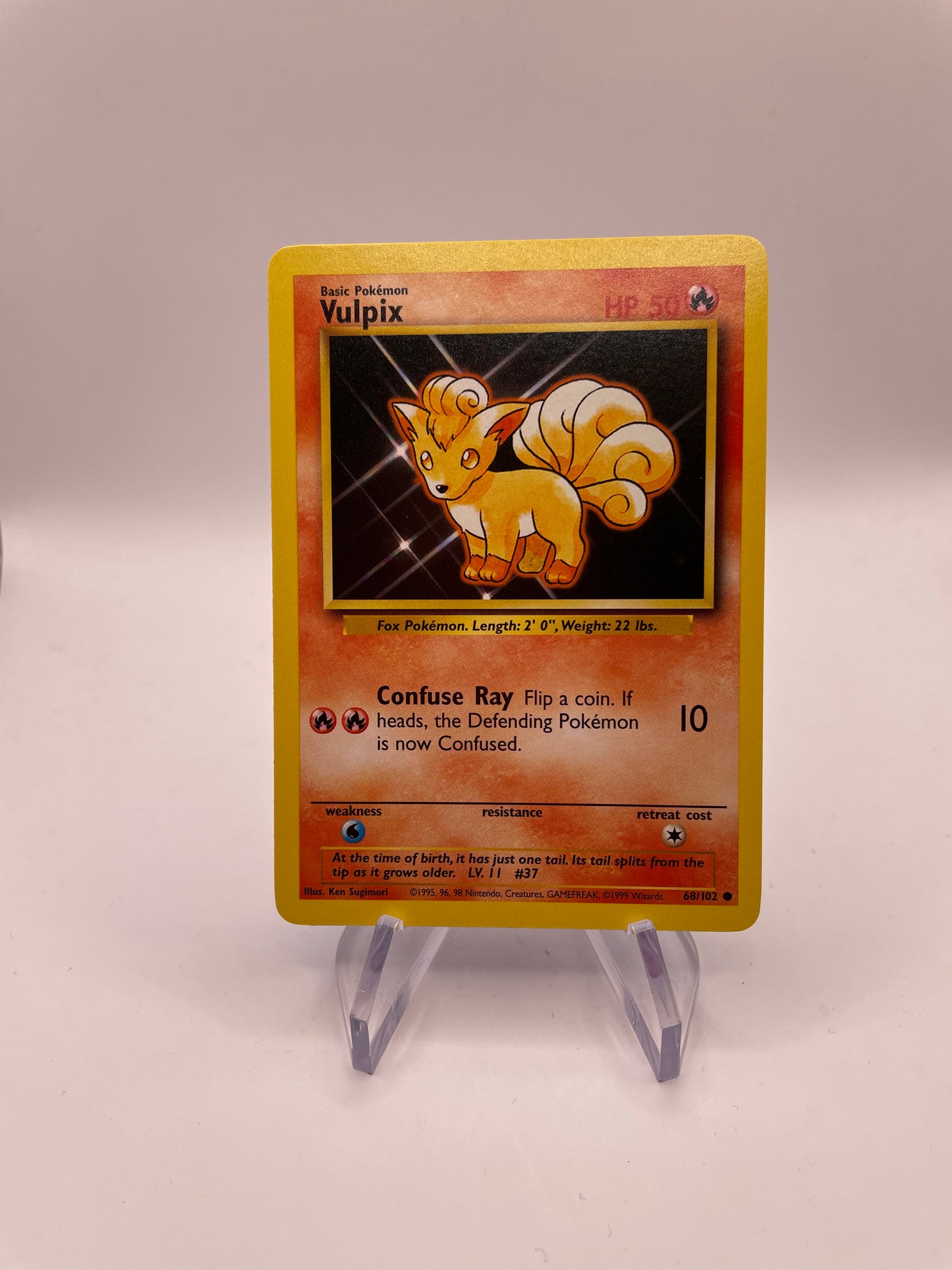 Pokemon Karte Base Set Vulpix 68/102 Englisch
