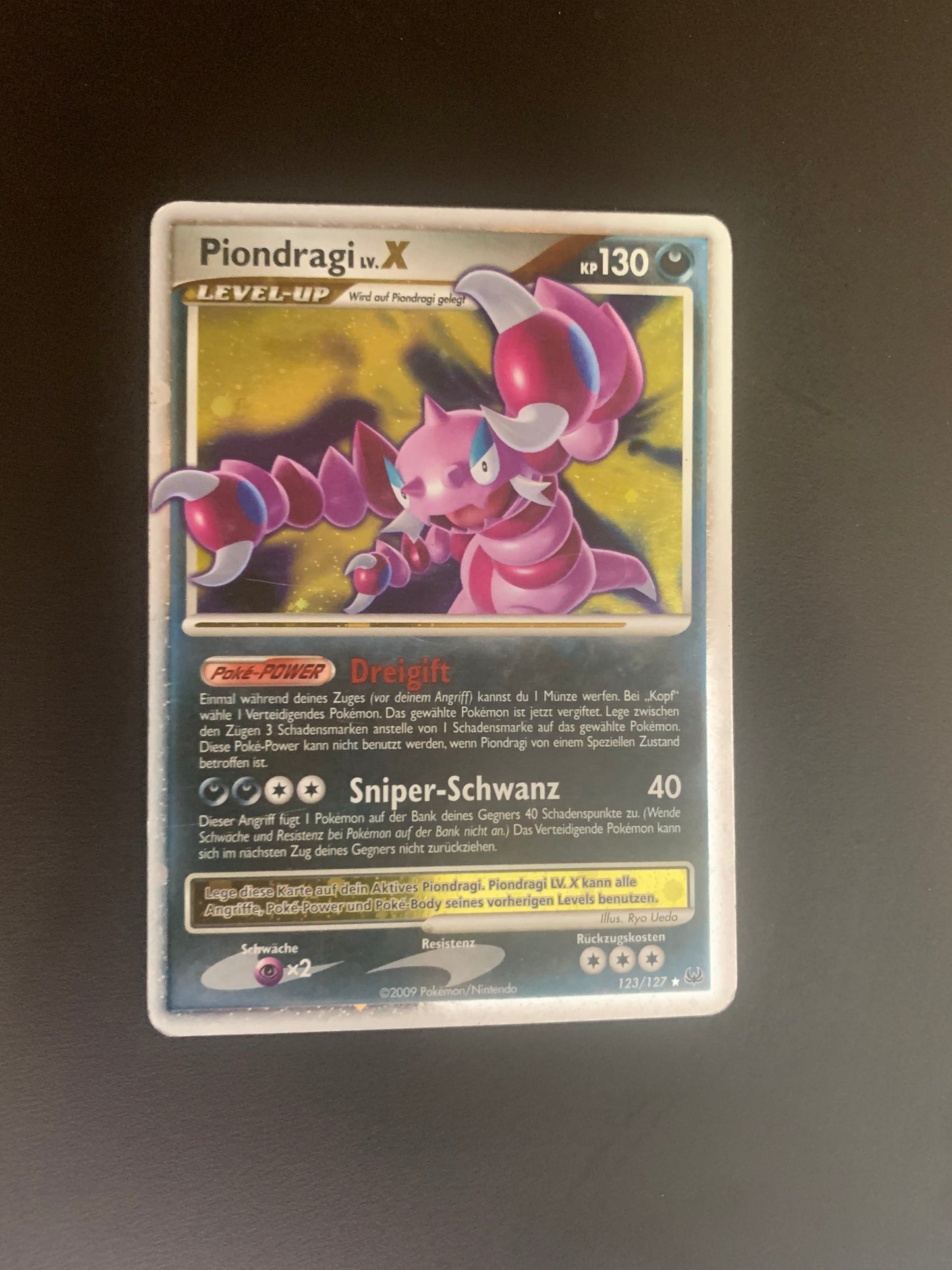 Pokemon Karte Lv.X Piondragi 123/127 Deutsch