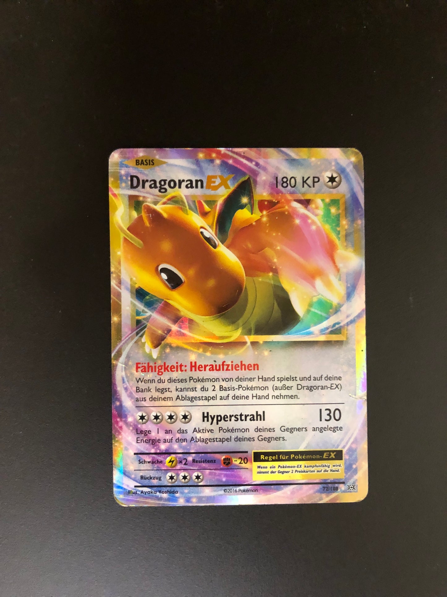 Pokemon Karte EX Dragoran 72/108 Deutsch