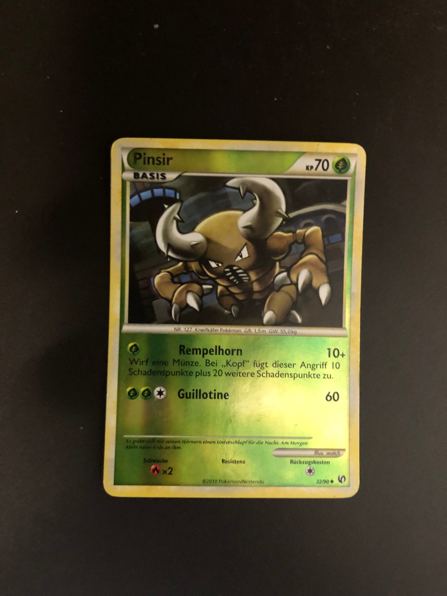 Pokemon Karte Revers Pinsir 32/90 Deutsch