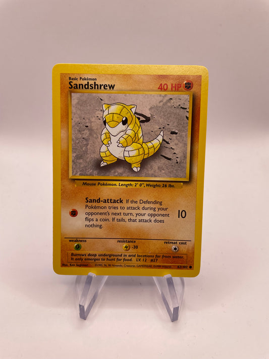 Pokemon Karte Base Set Sandshrew 62/102 Englisch