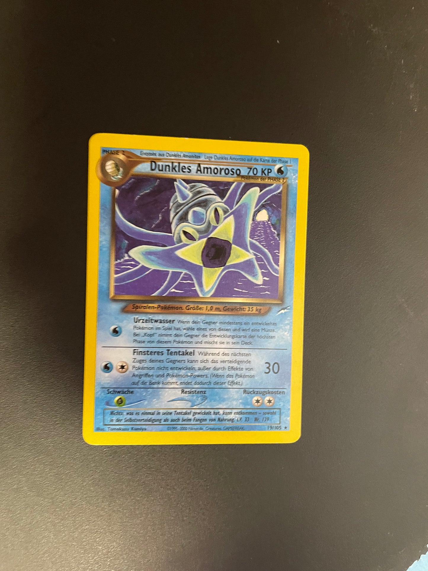 Pokemon Karte Dunkles Amoroso 19/105 Deutsch