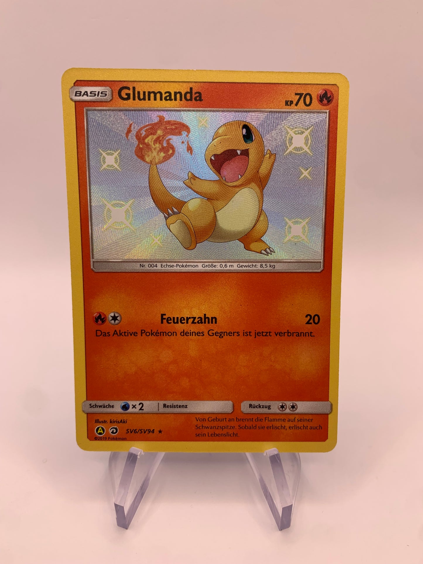 Pokemon Karte Shiny Glumanda SV6/SV94 Deutsch