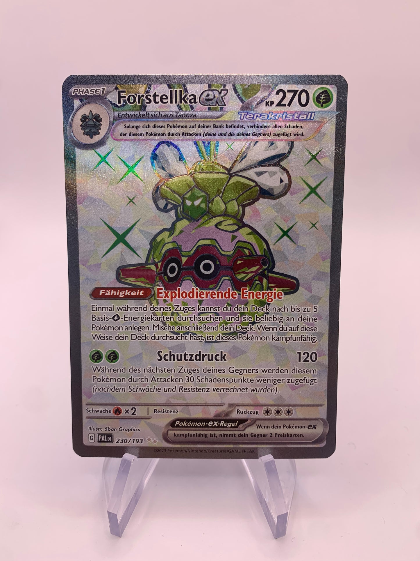 Pokemon Karte ex Fullart Forstellka 230/193 Deutsch