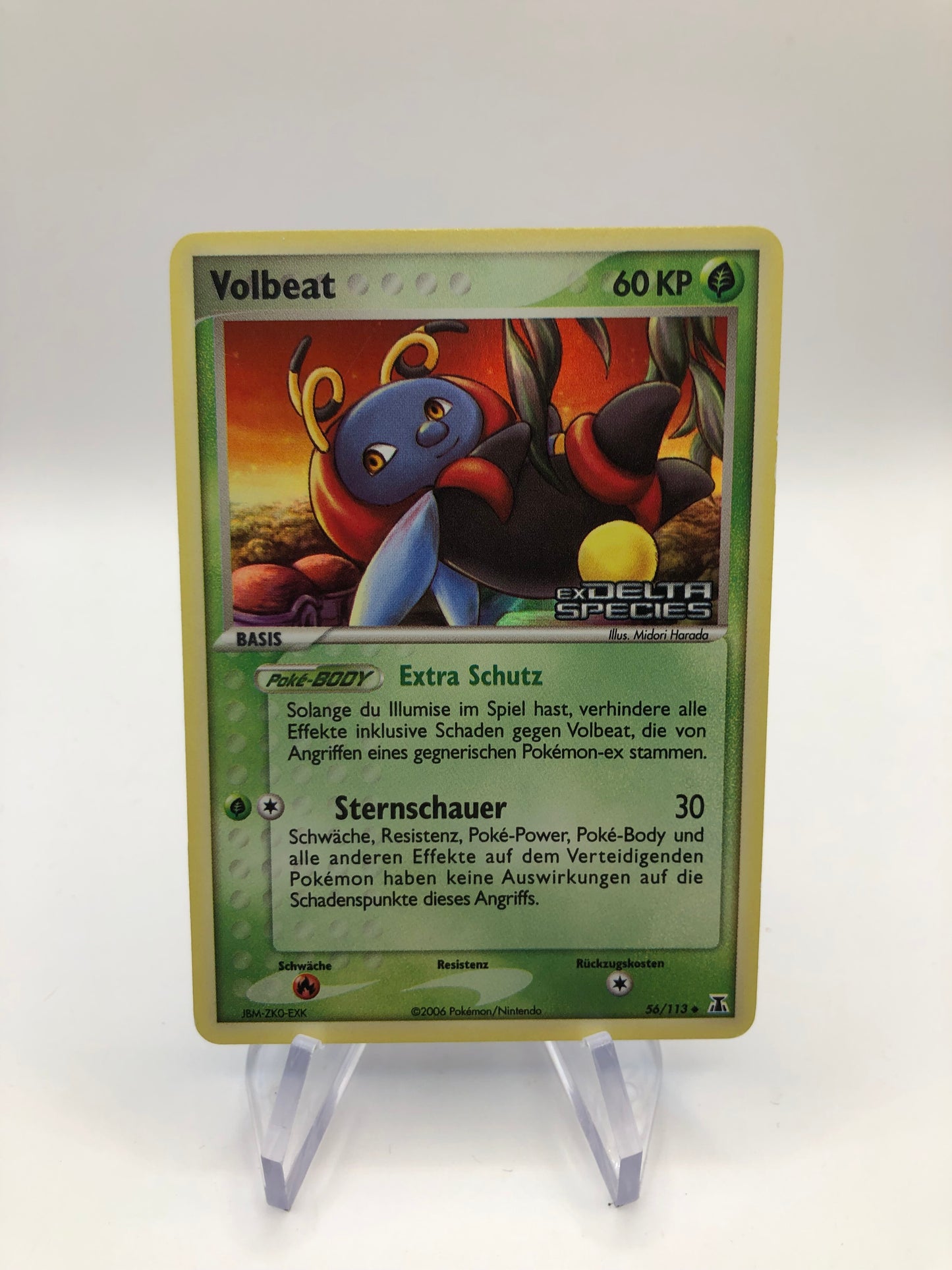 Pokemon Karte Revers Stamp Volbeat 56/113 Deutsch